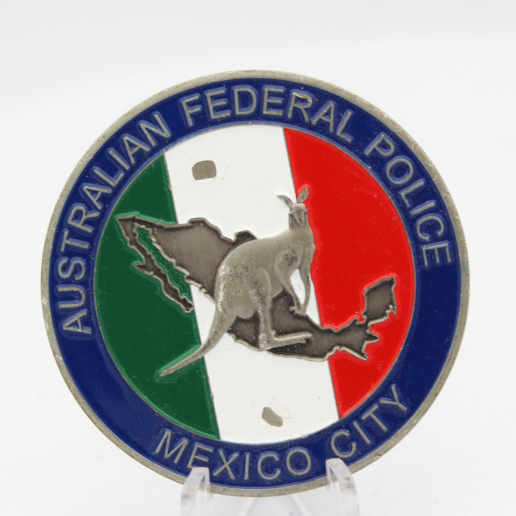 Australian Federal Police Mexico City Challenge Coin 2.0" Copper Pre-Owned