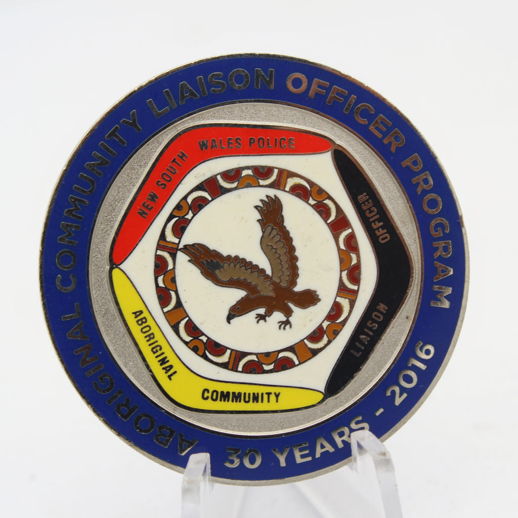NSW Police Force Aboriginal Community Liaison Officer Program 30 Years 2016 Challenge Coin 1.65" Copper Pre-Owned