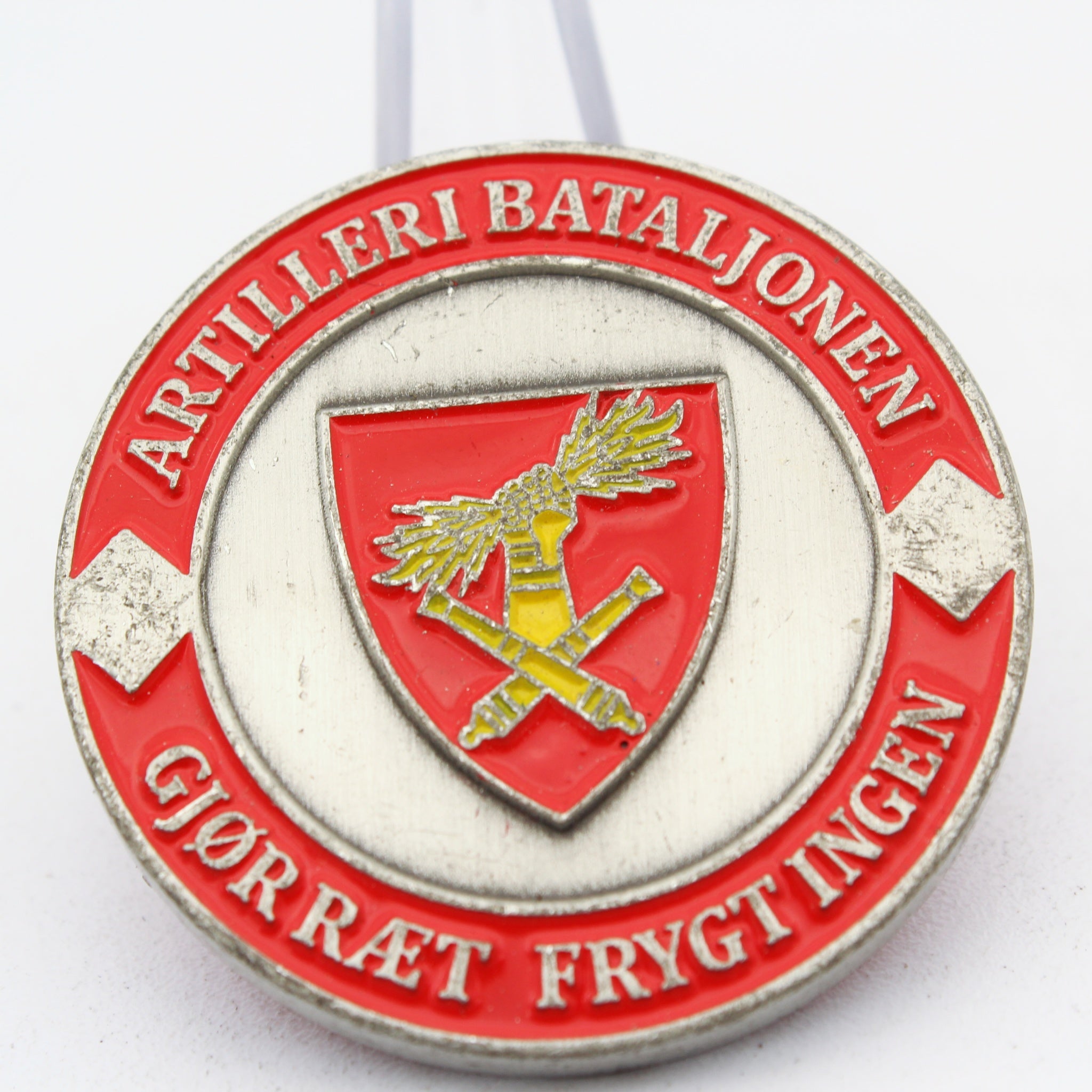 Norwegian Army Artillery Battalion Nils Battery Challenge Coin 1.5" Copper Pre-owned
