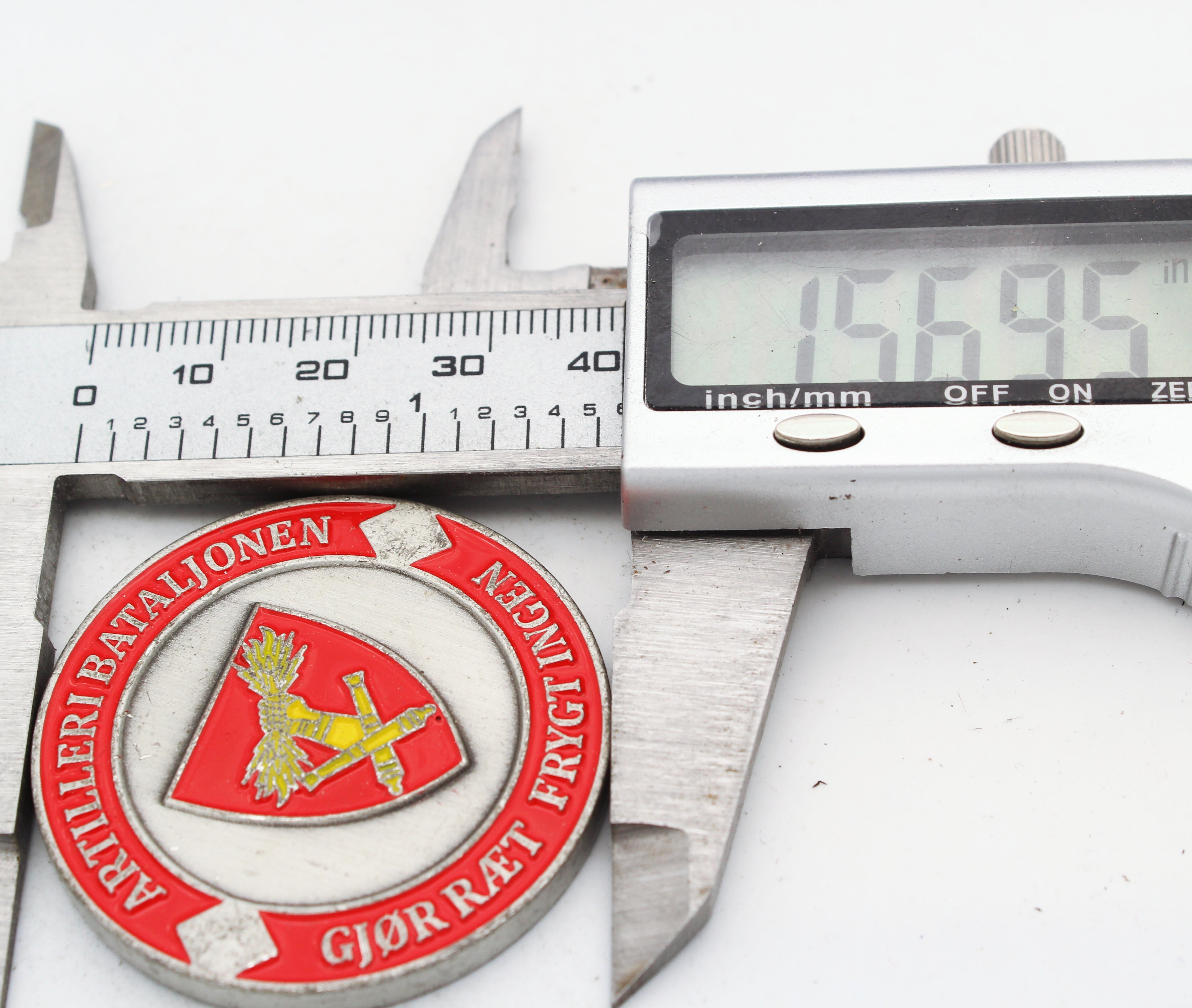 Norwegian Army Artillery Battalion Nils Battery Challenge Coin 1.5" Copper Pre-owned