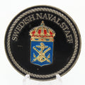Swedish Armed Forces Naval Staff Challenge Coin 1.5 Inch Pre-Owned