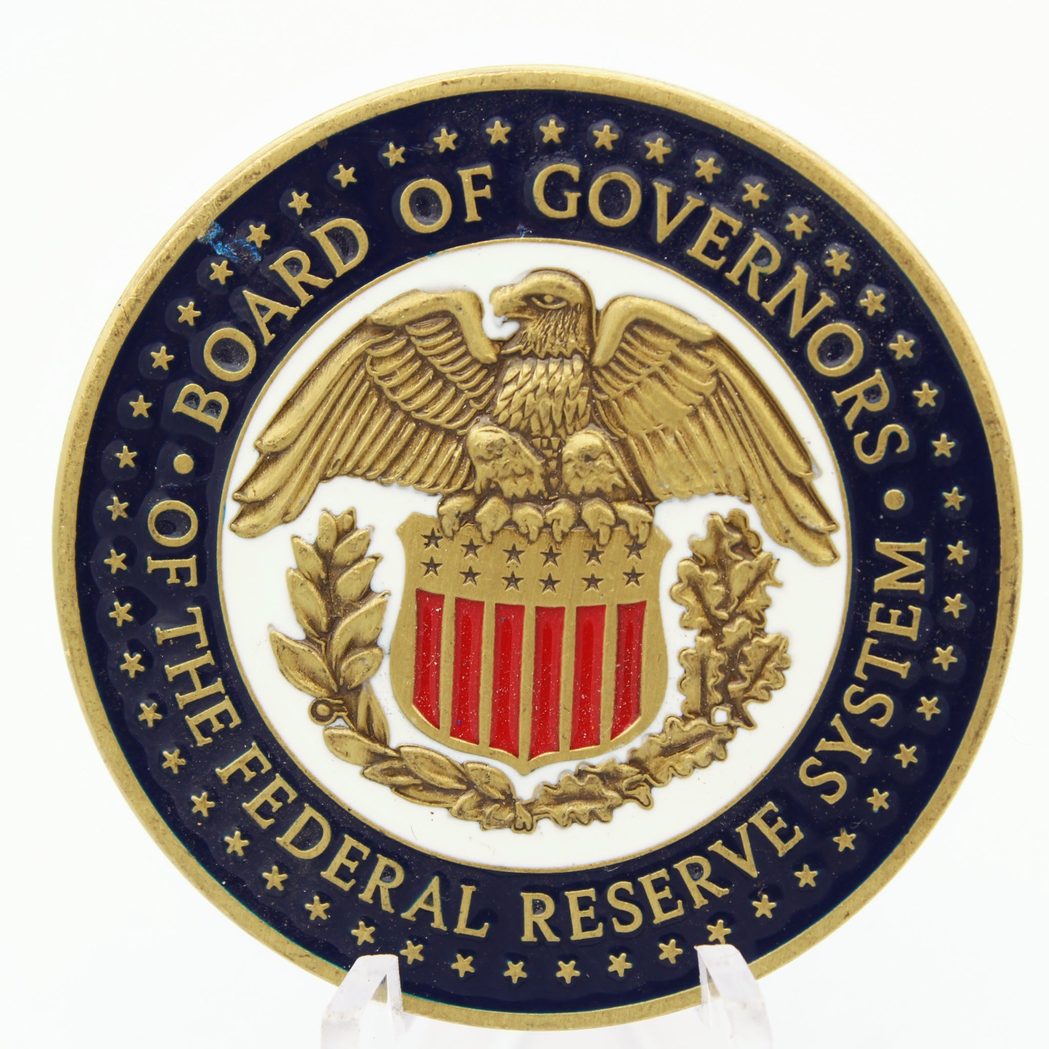 Chairman Federal Reserve Protective Services Special Agent Challenge Coin 1.75" Copper Pre-owned