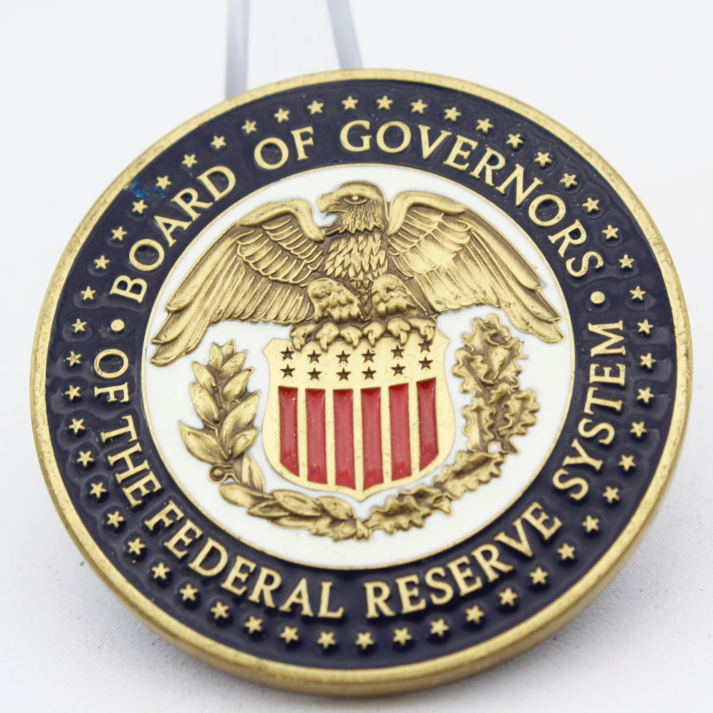 Chairman Federal Reserve Protective Services Special Agent Challenge Coin 1.75" Copper Pre-owned