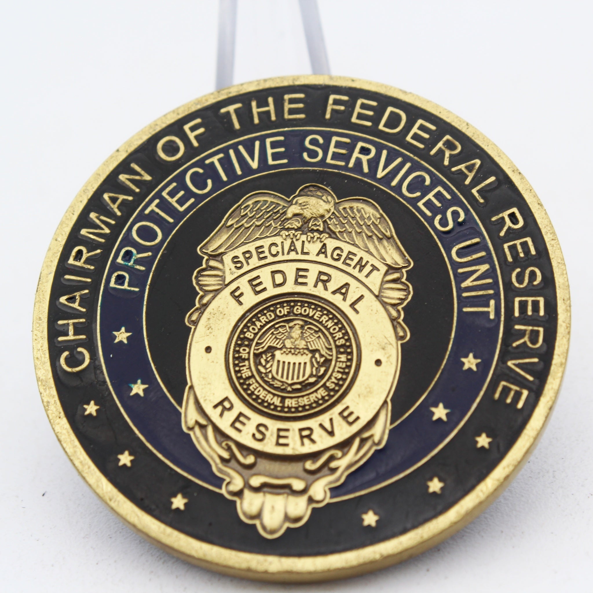 Chairman Federal Reserve Protective Services Special Agent Challenge Coin 1.75" Copper Pre-owned