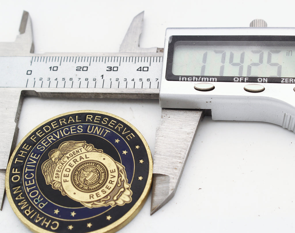Chairman Federal Reserve Protective Services Special Agent Challenge Coin 1.75" Copper Pre-owned