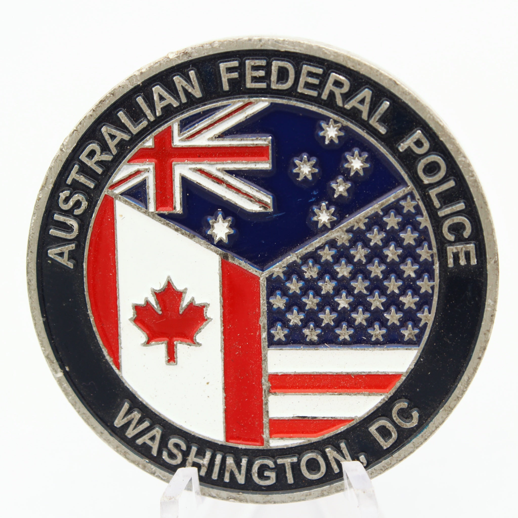 Australian Federal Police Washington DC Challenge Coin 1.75 Inch Pre-Owned Copper