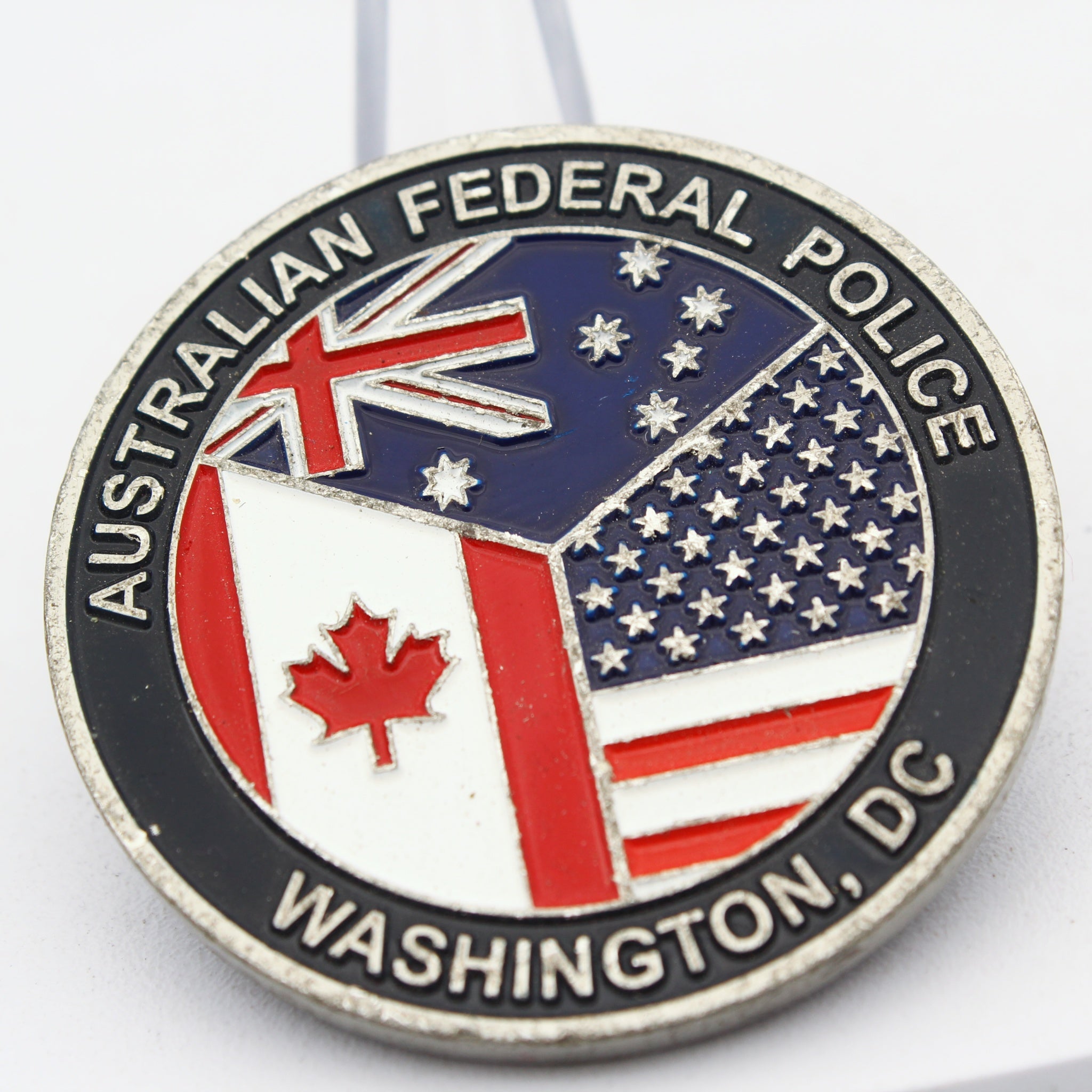 Australian Federal Police Washington DC Challenge Coin 1.75 Inch Pre-Owned Copper