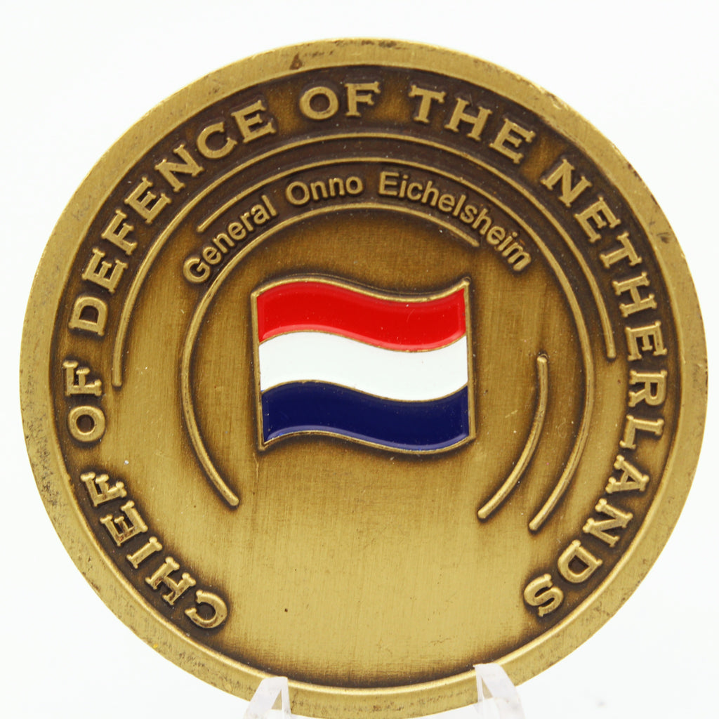 Chief of Defence of the Netherlands Challenge Coin 2 Inch Pre-Owned Copper