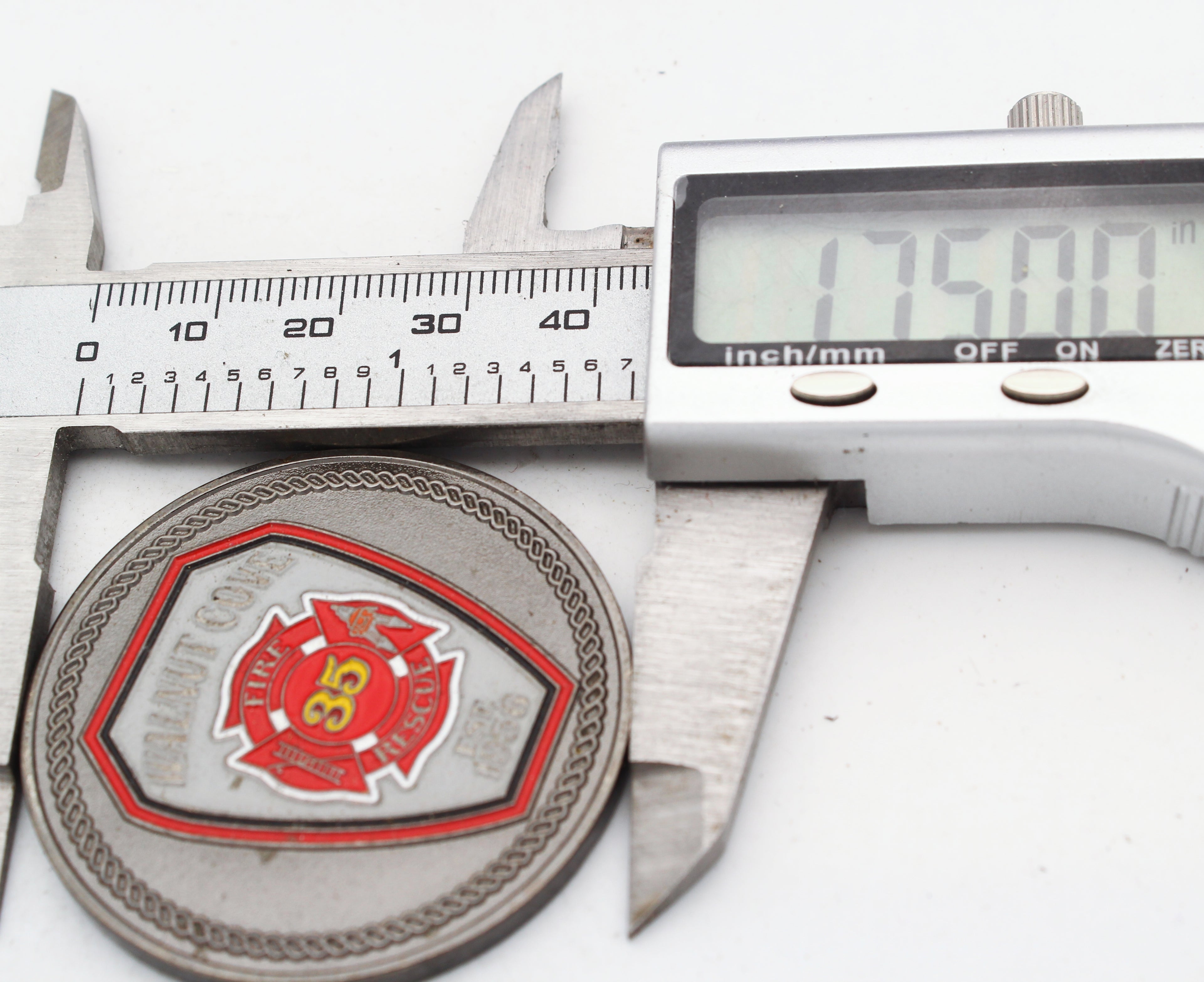 Walnut Cove Fire Rescue Fire 35 Challenge Coin North Carolina 1.75" Copper Pre-owned