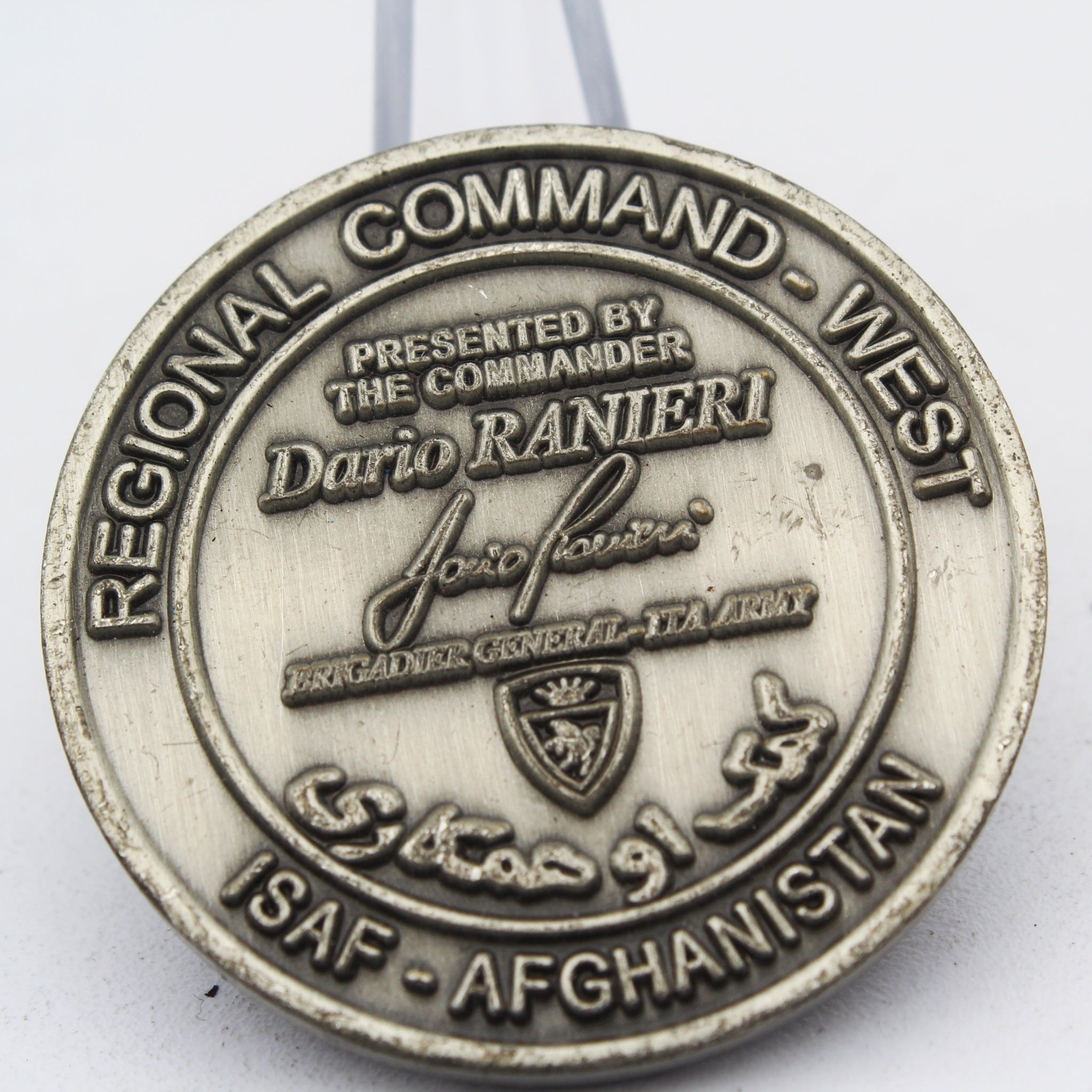 ISAF Afghanistan Regional Command West Challenge Coin 1.5 Inch Military Collectible Pre-owned