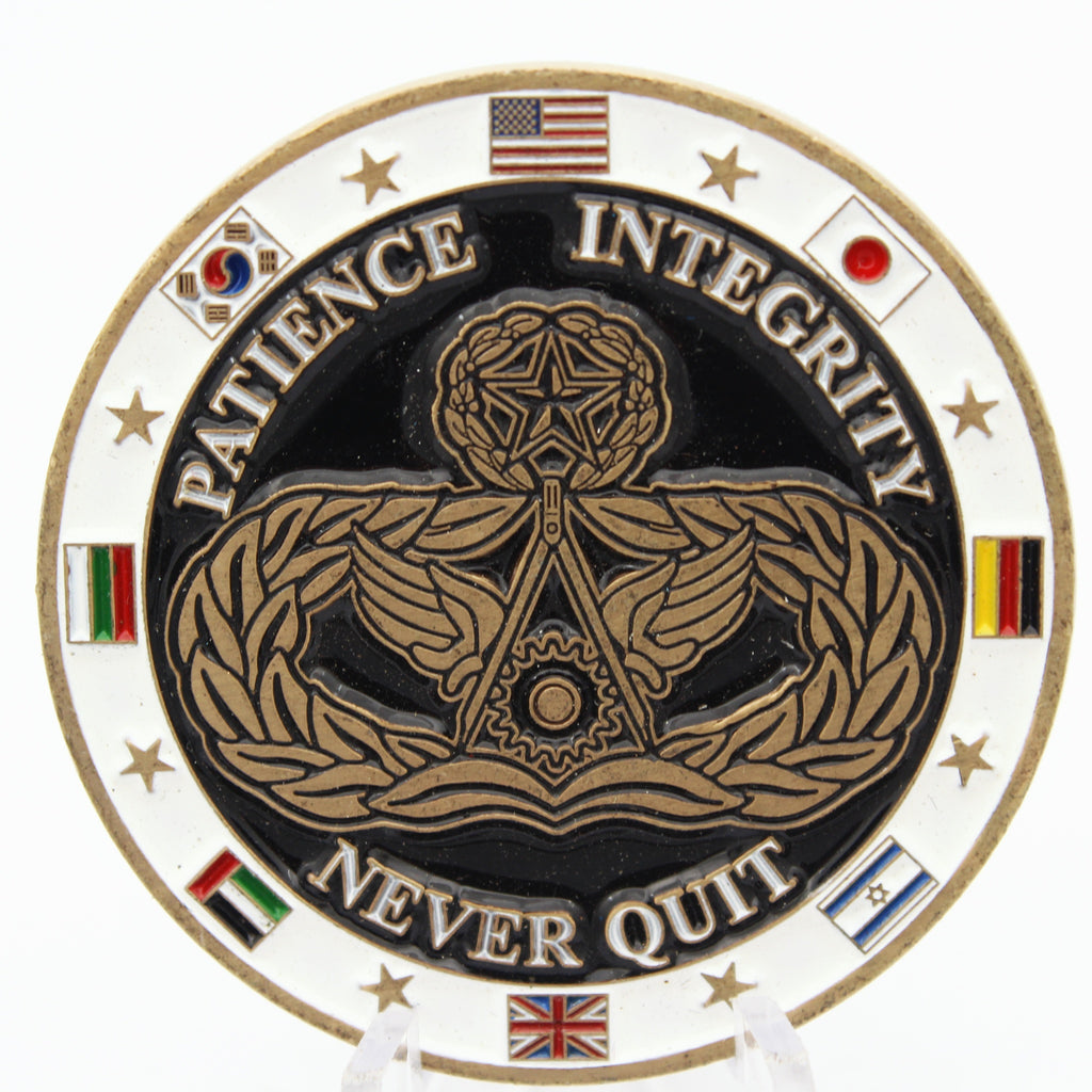 MSG Ray Shawn Brown Leadership Challenge Coin Patience Integrity Never Quit 1.75