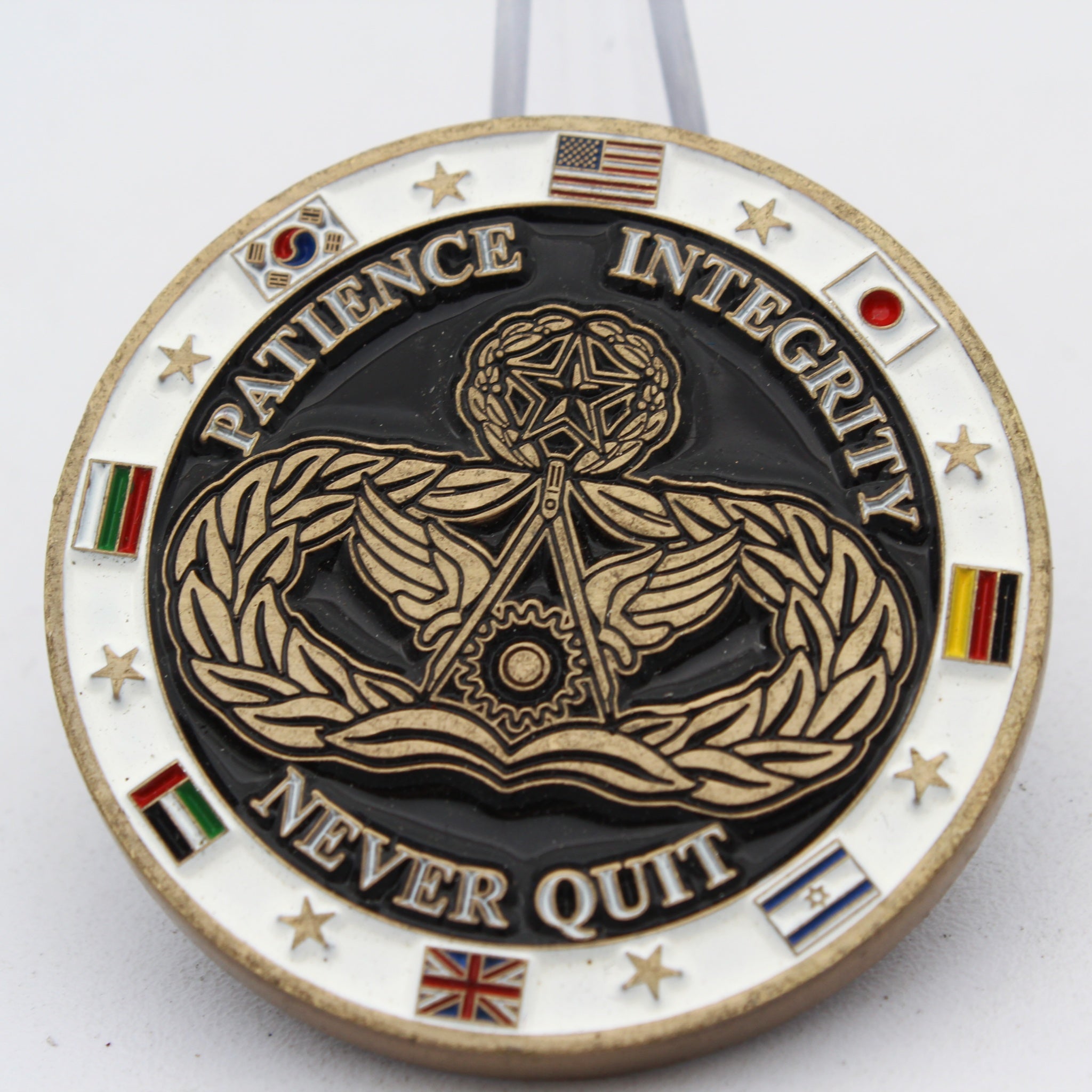 MSG Ray Shawn Brown Leadership Challenge Coin Patience Integrity Never Quit 1.75