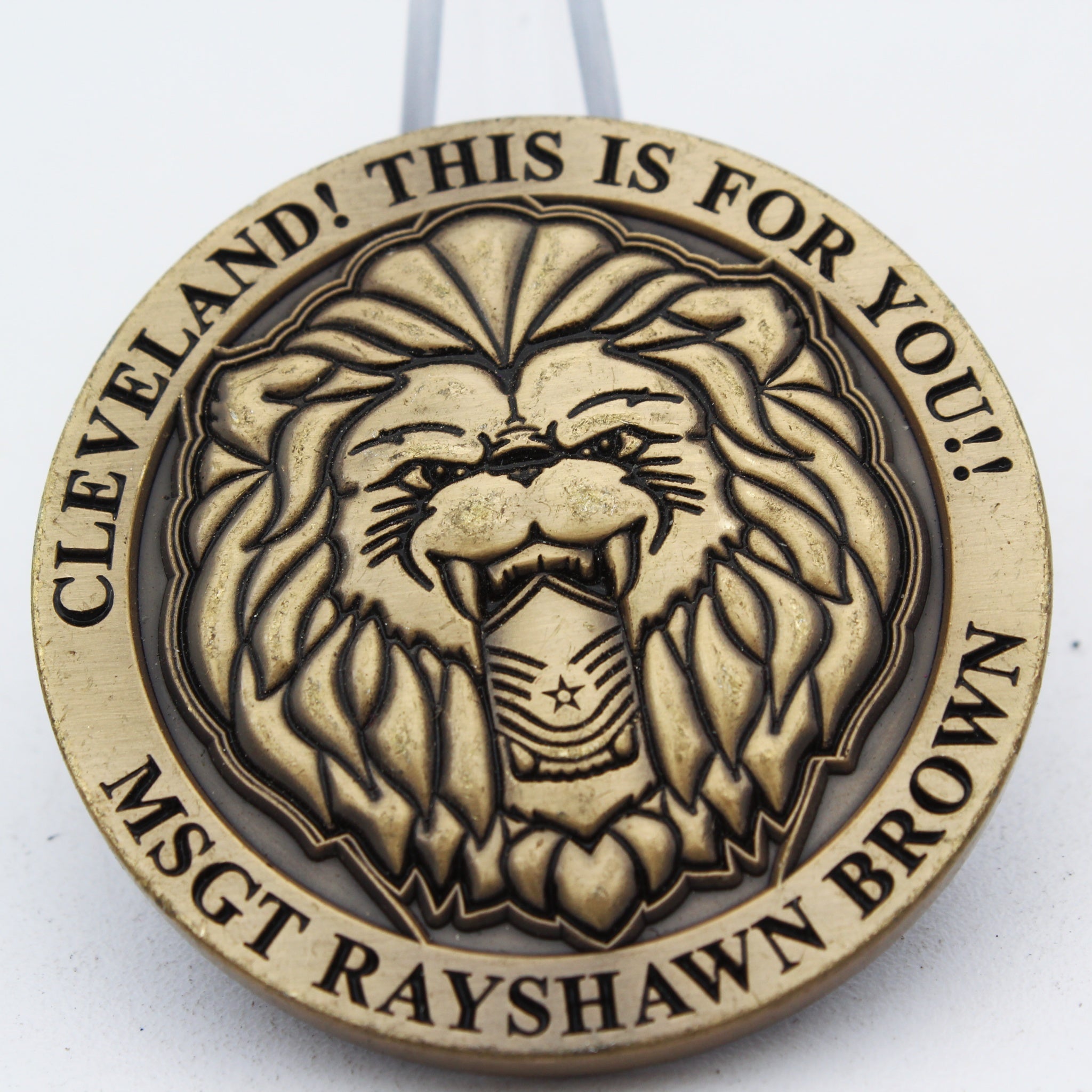 MSG Ray Shawn Brown Leadership Challenge Coin Patience Integrity Never Quit 1.75