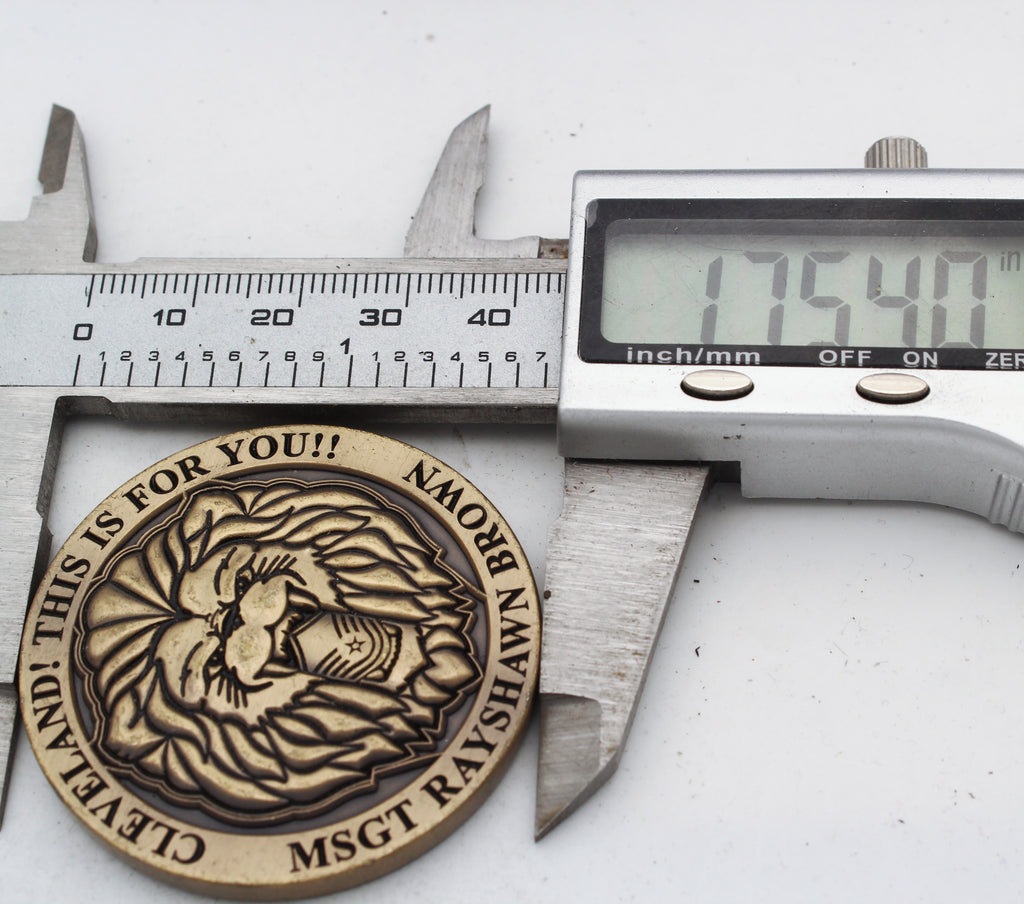 MSG Ray Shawn Brown Leadership Challenge Coin Patience Integrity Never Quit 1.75