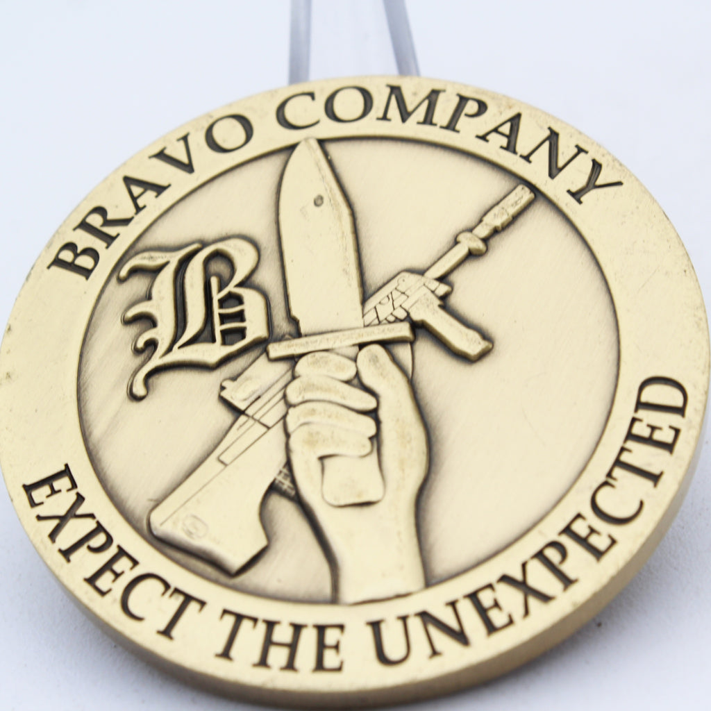 1RAR Bravo Company Royal Australian Regiment Challenge Coin 2” Copper Collectible Pre-owned
