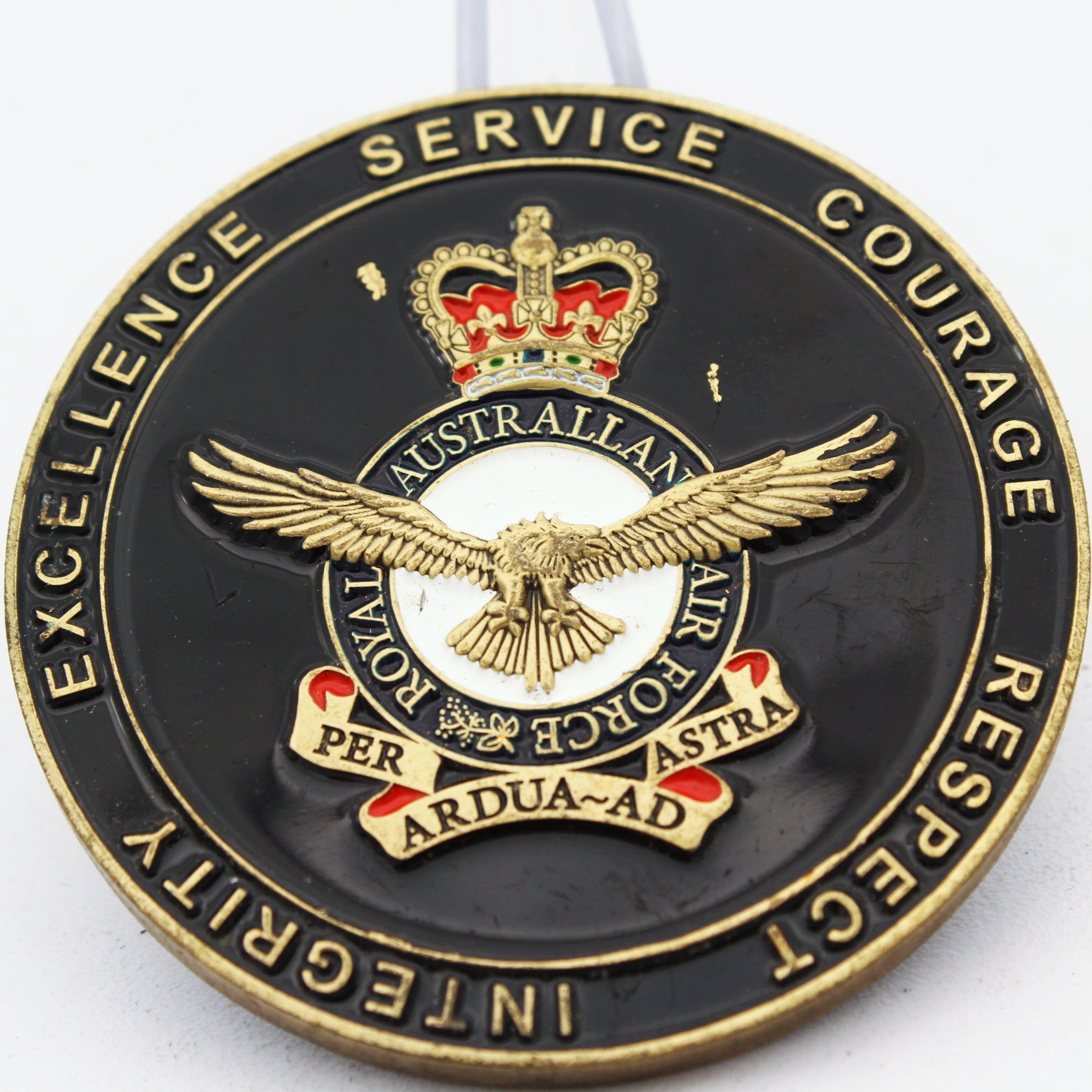 Australian Air Force Intelligence Service Courage Respect Integrity Challenge Coin 2 Inch Pre-owned