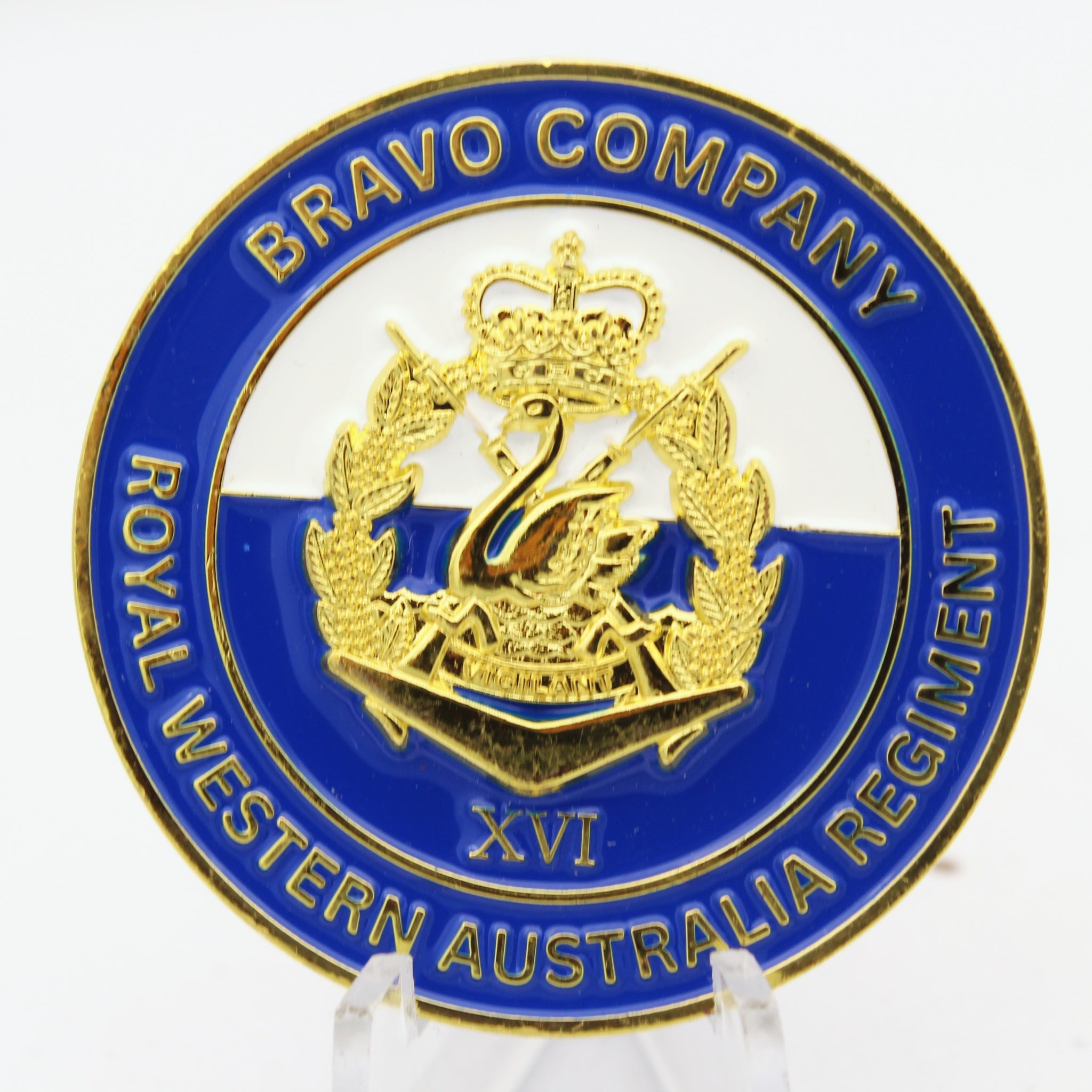 Royal Western Australia Regiment Bravo Company Bandits Challenge Coin 1.75” Zinc Alloy Collectible Pre-owned