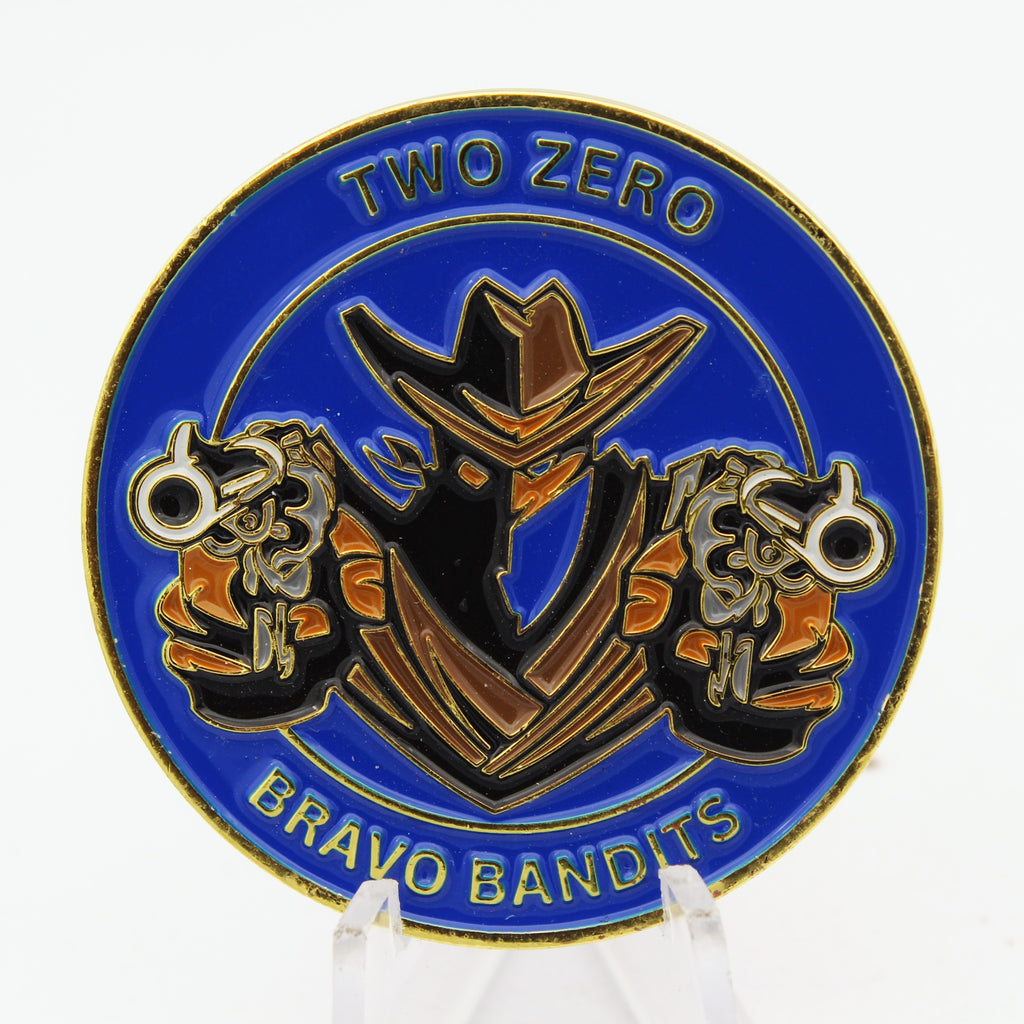 Royal Western Australia Regiment Bravo Company Bandits Challenge Coin 1.75” Zinc Alloy Collectible Pre-owned