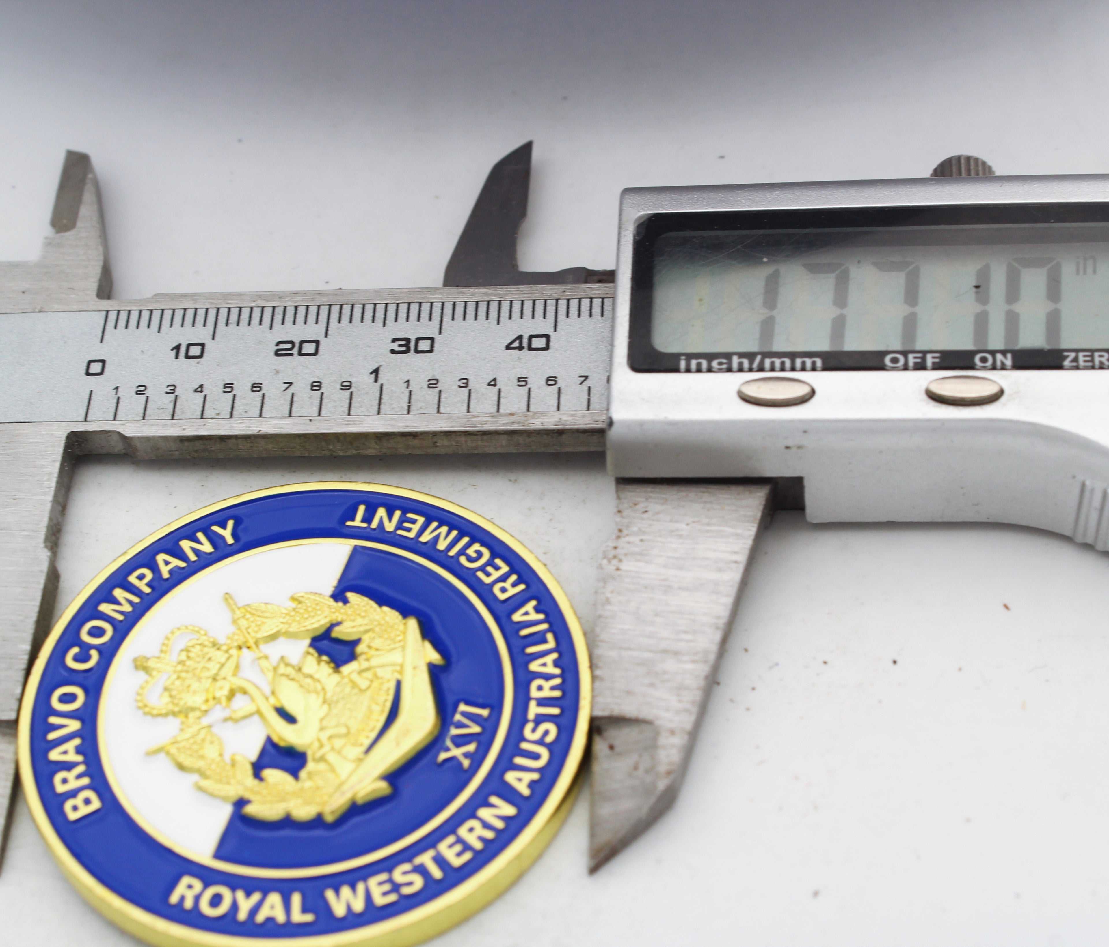 Royal Western Australia Regiment Bravo Company Bandits Challenge Coin 1.75” Zinc Alloy Collectible Pre-owned