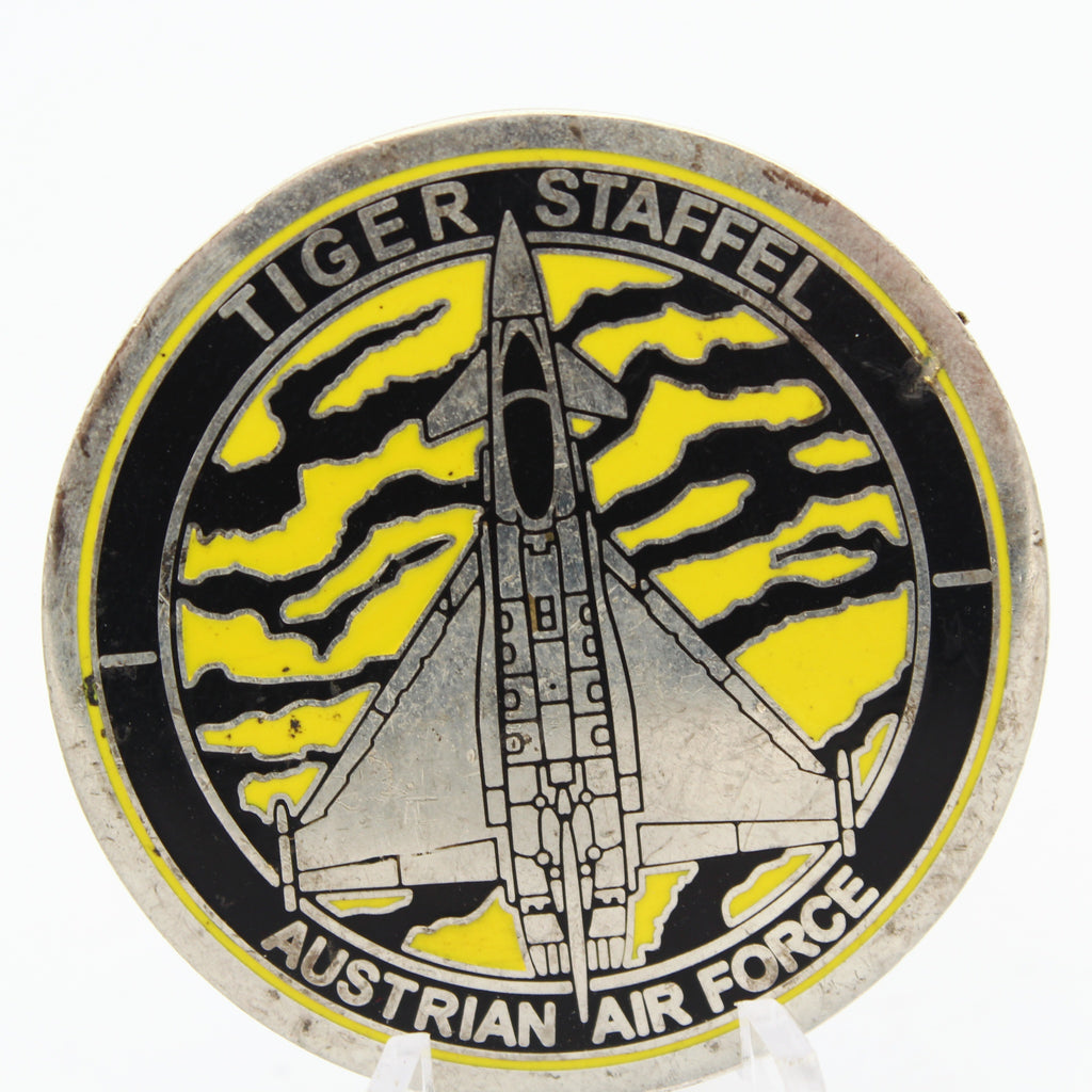 Austrian Air Force Tiger Staffel Challenge Coin 1.75 Inch Military Aviation Collectible Pre-owned