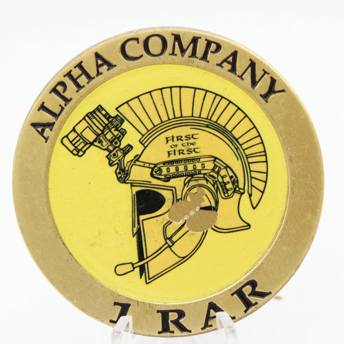1RAR Alpha Company Royal Australian Regiment Challenge Coin 2” Copper Collectible Pre-owned