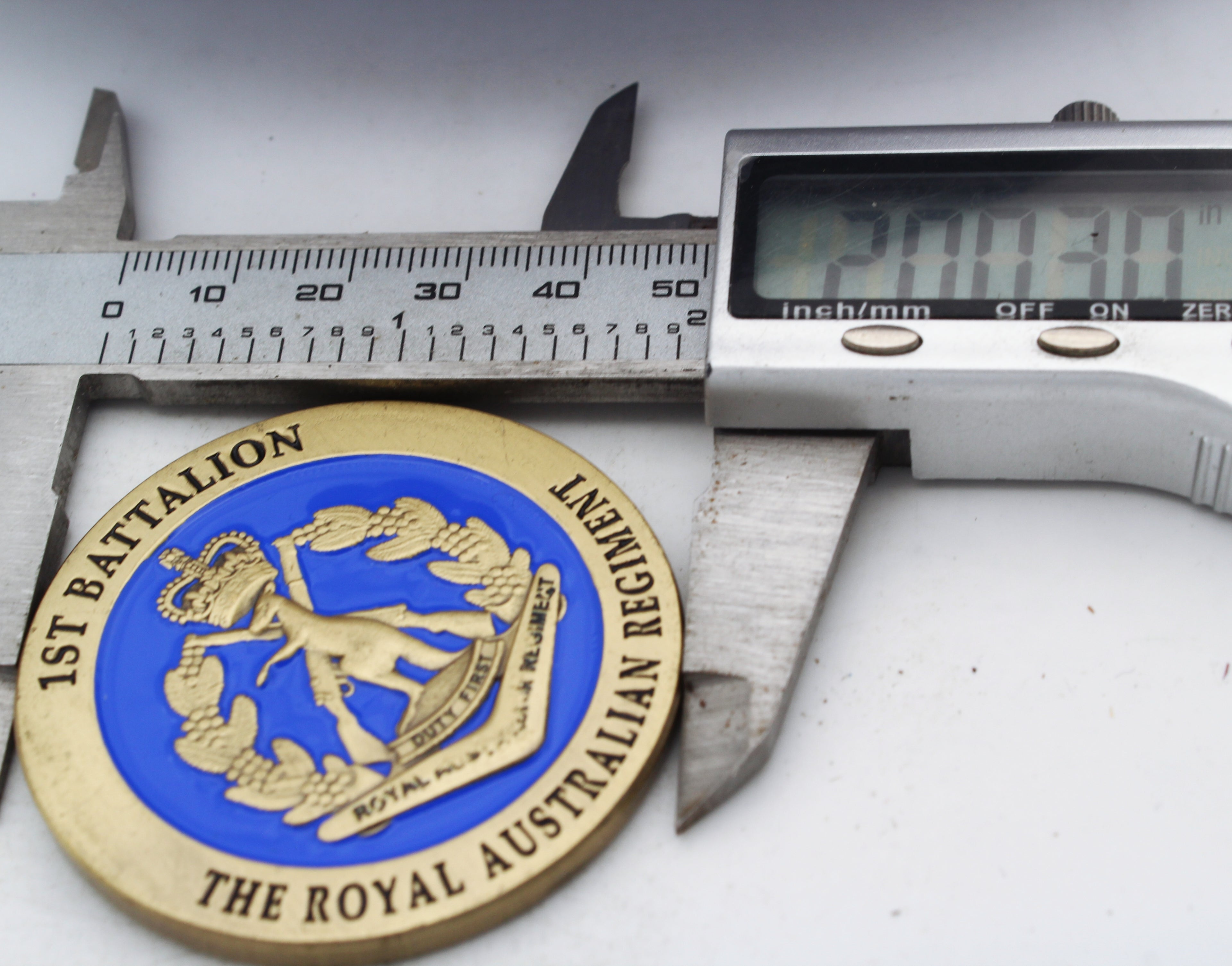 1RAR Alpha Company Royal Australian Regiment Challenge Coin 2” Copper Collectible Pre-owned