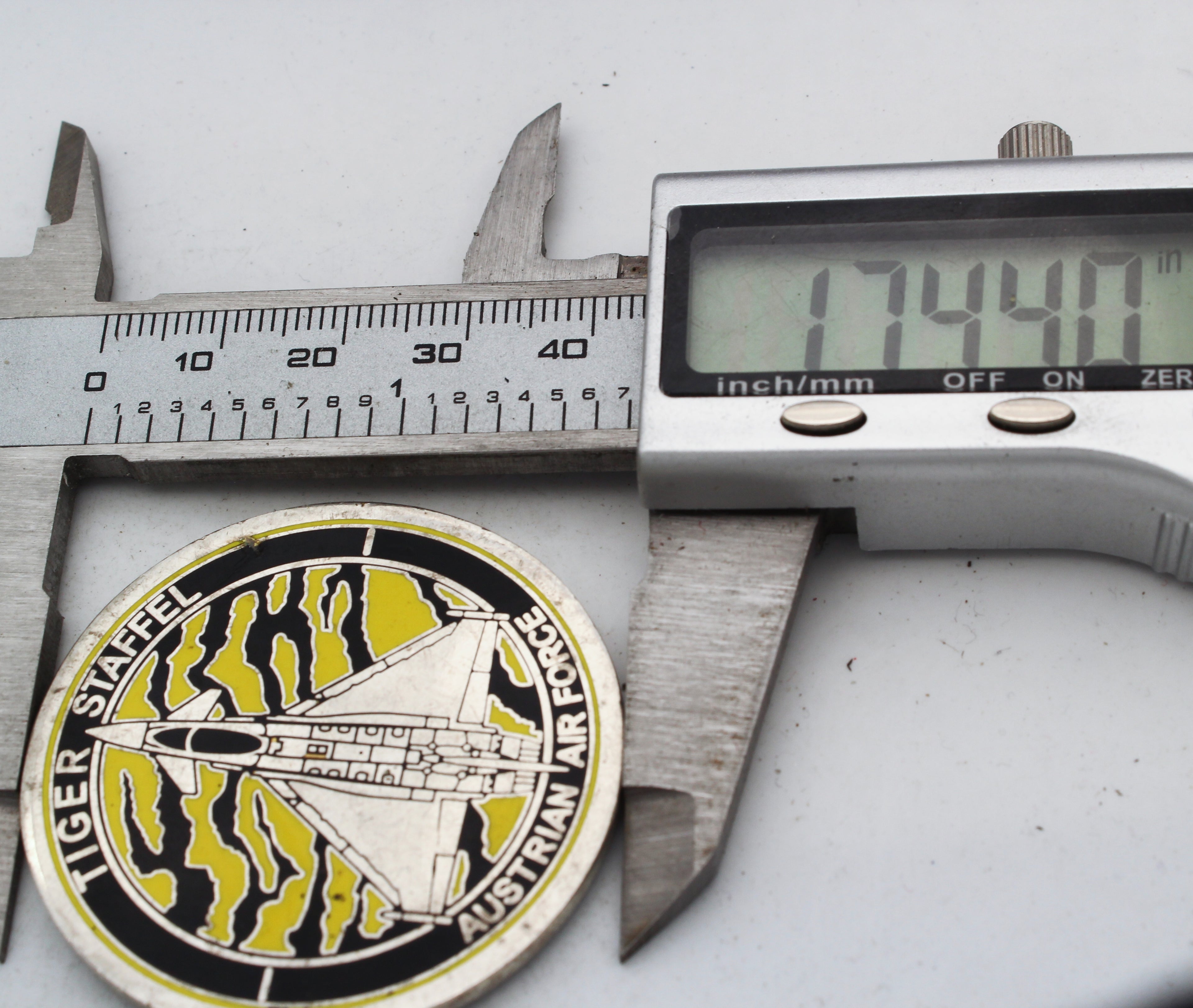 Austrian Air Force Tiger Staffel Challenge Coin 1.75 Inch Military Aviation Collectible Pre-owned