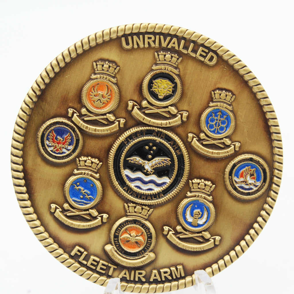 Australian Fleet Air Arm Command Warrant Officer Challenge Coin 2” Copper Collectible Pre-owned