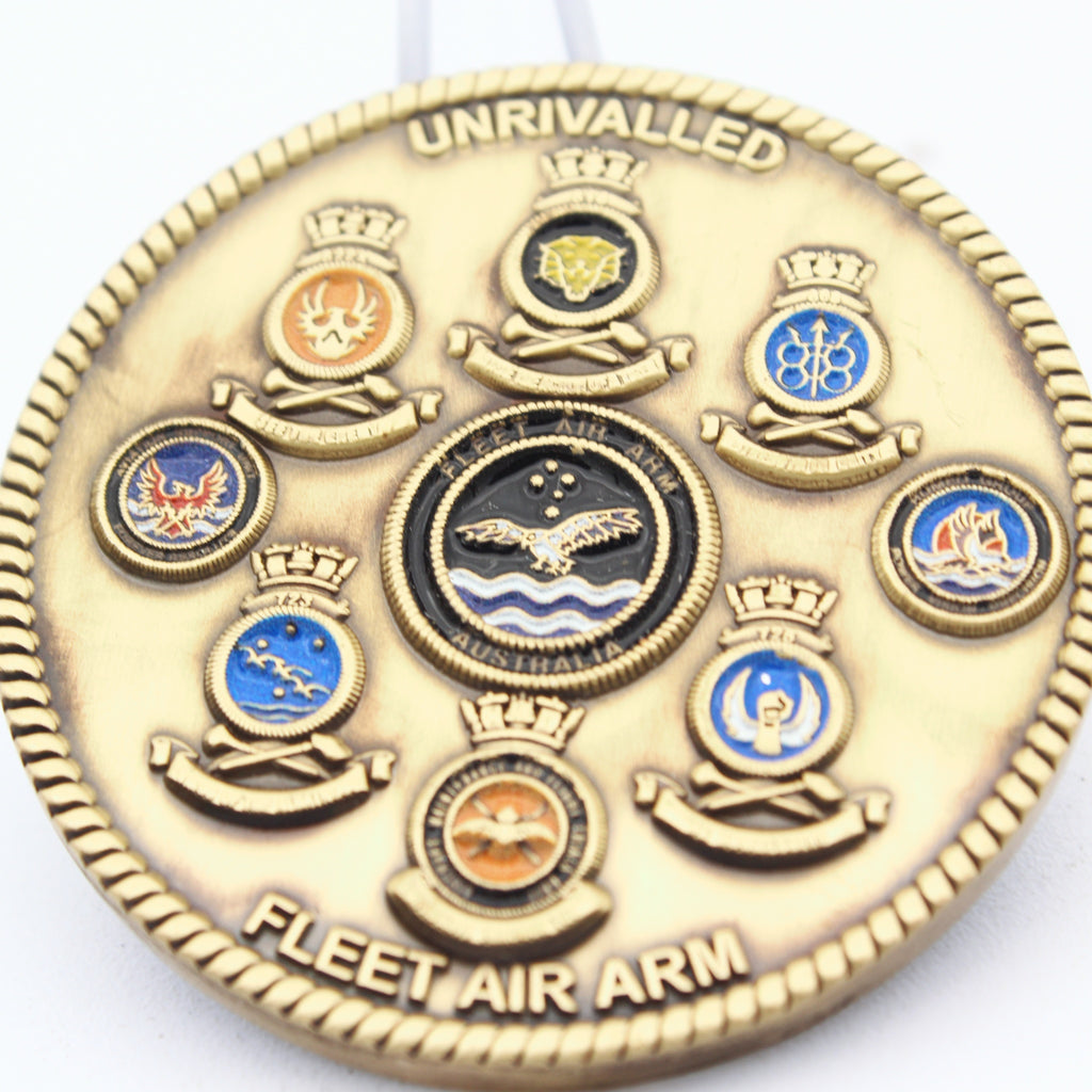 Australian Fleet Air Arm Command Warrant Officer Challenge Coin 2” Copper Collectible Pre-owned