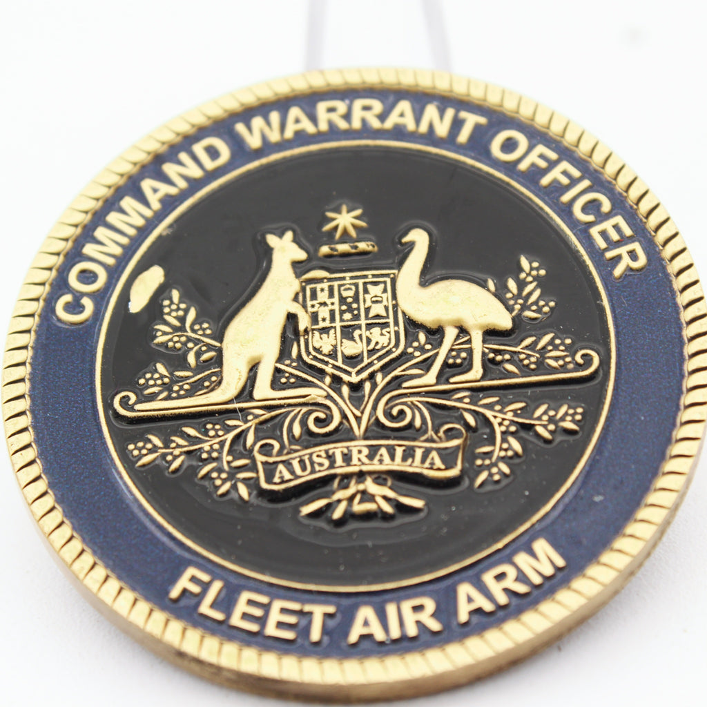 Australian Fleet Air Arm Command Warrant Officer Challenge Coin 2” Copper Collectible Pre-owned