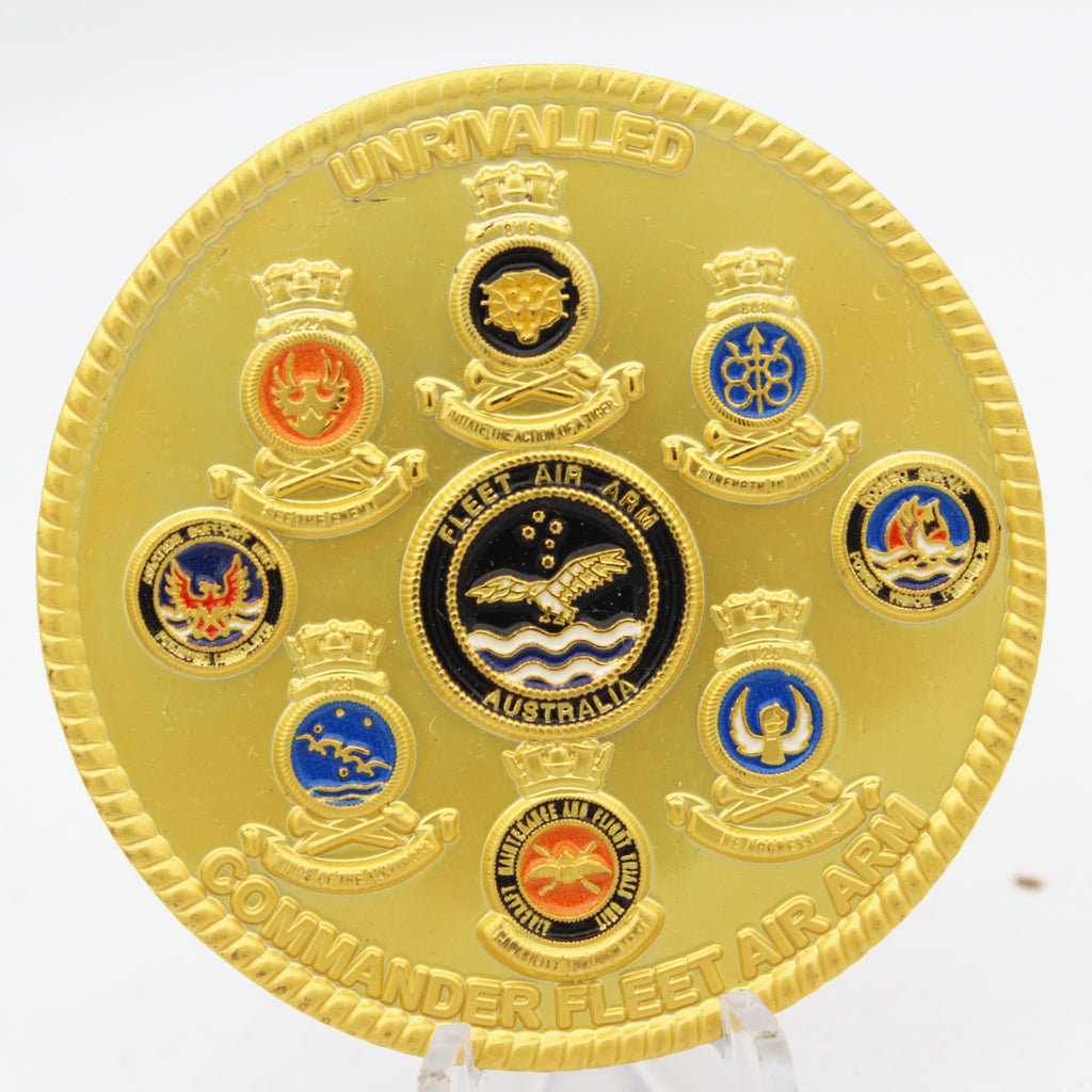 Royal Australian Navy Commander Fleet Air Arm Challenge Coin 2” Copper Collectible Pre-owned