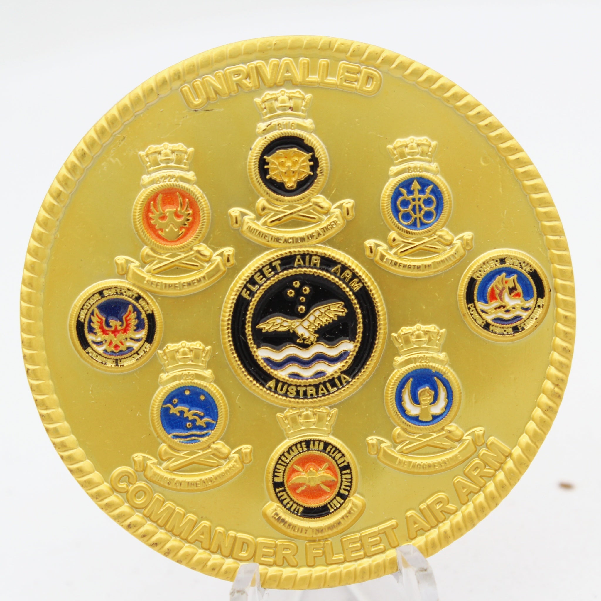 Royal Australian Navy Commander Fleet Air Arm Challenge Coin 2” Copper Collectible Pre-owned