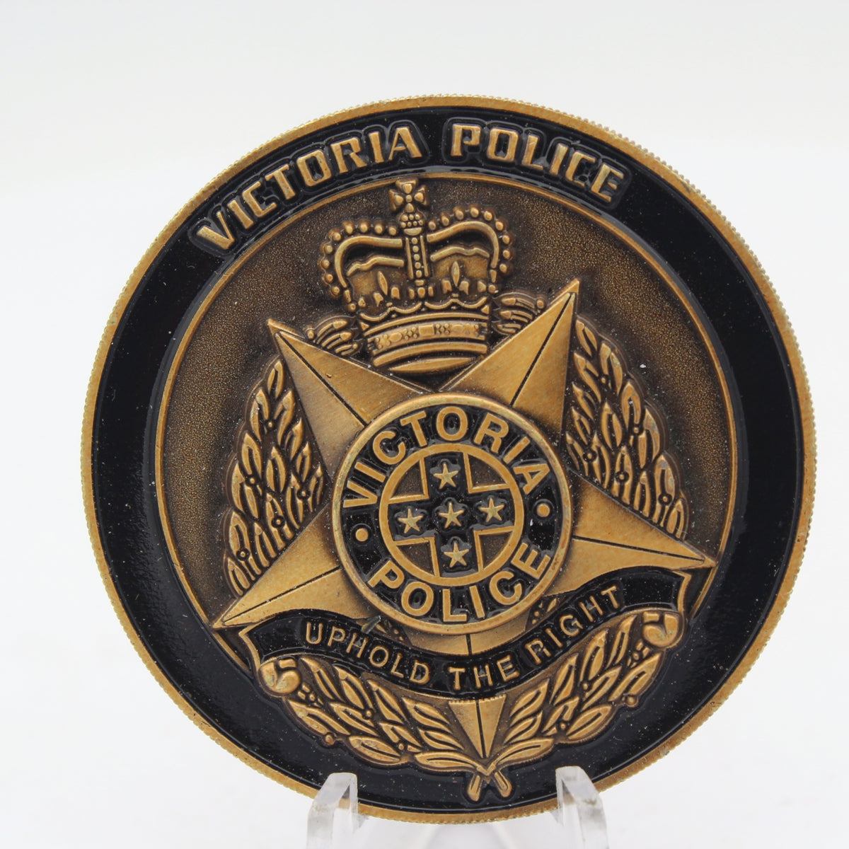 Victoria Police Uphold the Right St Michael Challenge Coin 2.0" Zinc Alloy Pre-Owned