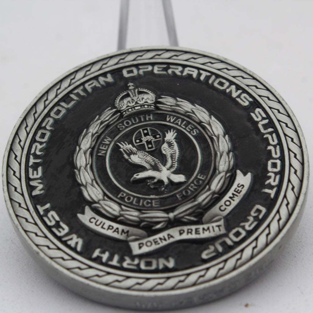 NSW Metropolitan Operations Support Group Challenge Coin 2.0" Zinc Alloy Pre-Owned