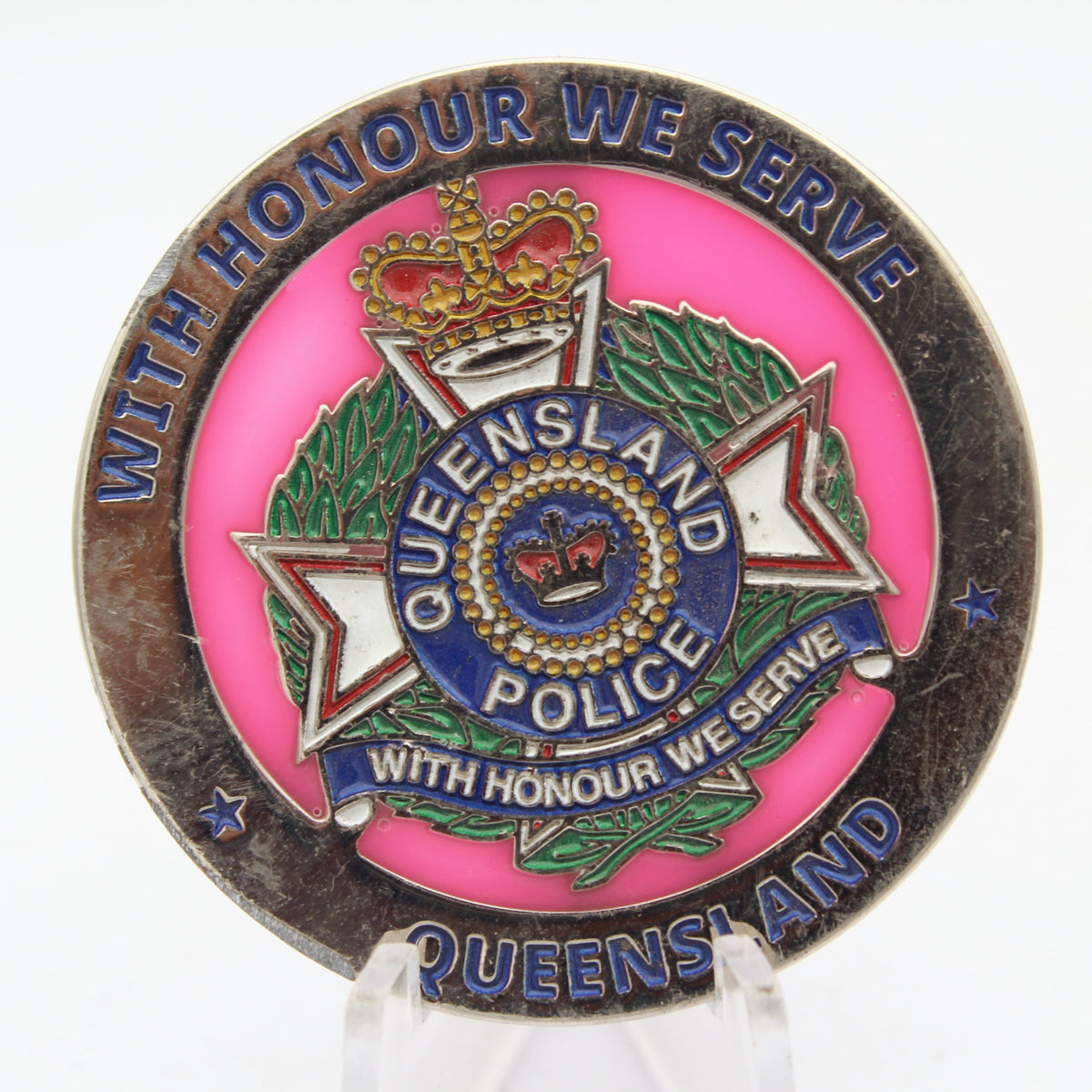 Queensland Police Service Australia Challenge Coin 1.75" Copper Pre-Owned
