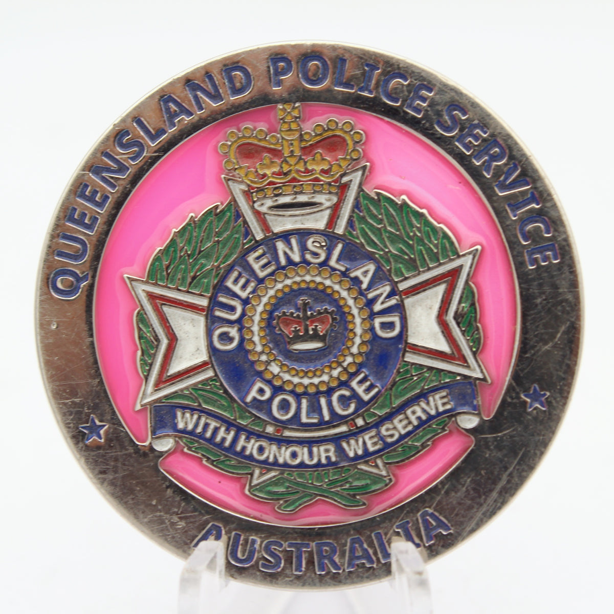 Queensland Police Service Australia Challenge Coin 1.75" Copper Pre-Owned