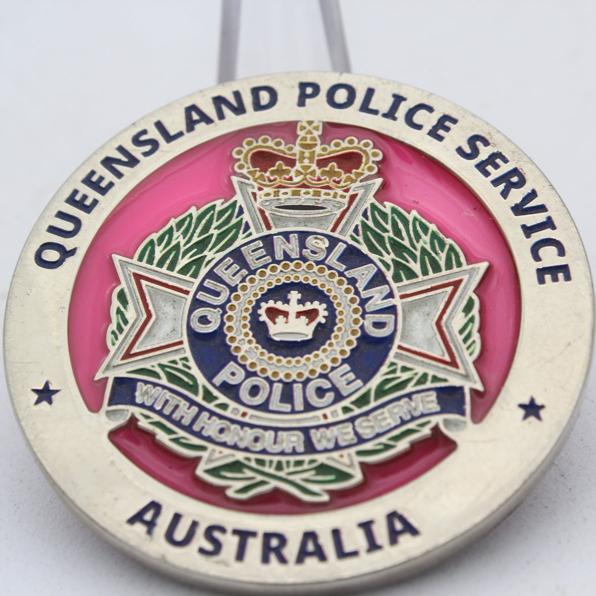 Queensland Police Service Australia Challenge Coin 1.75" Copper Pre-Owned