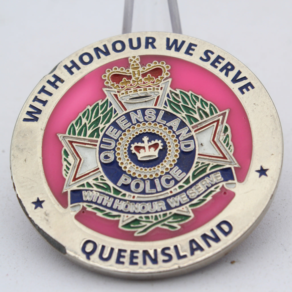Queensland Police Service Australia Challenge Coin 1.75" Copper Pre-Owned
