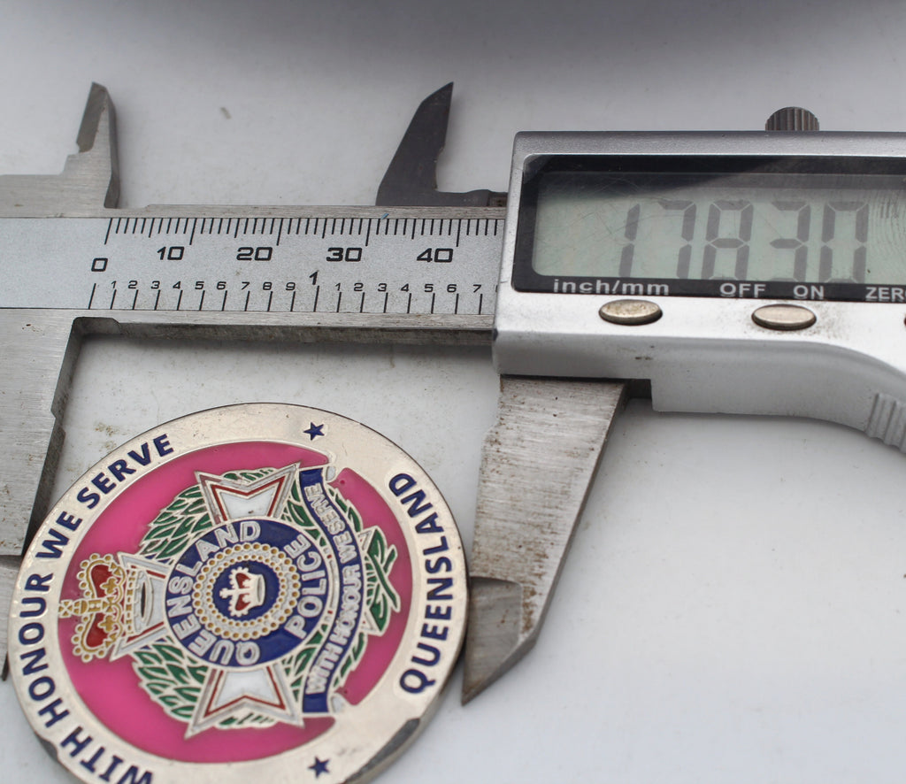 Queensland Police Service Australia Challenge Coin 1.75" Copper Pre-Owned