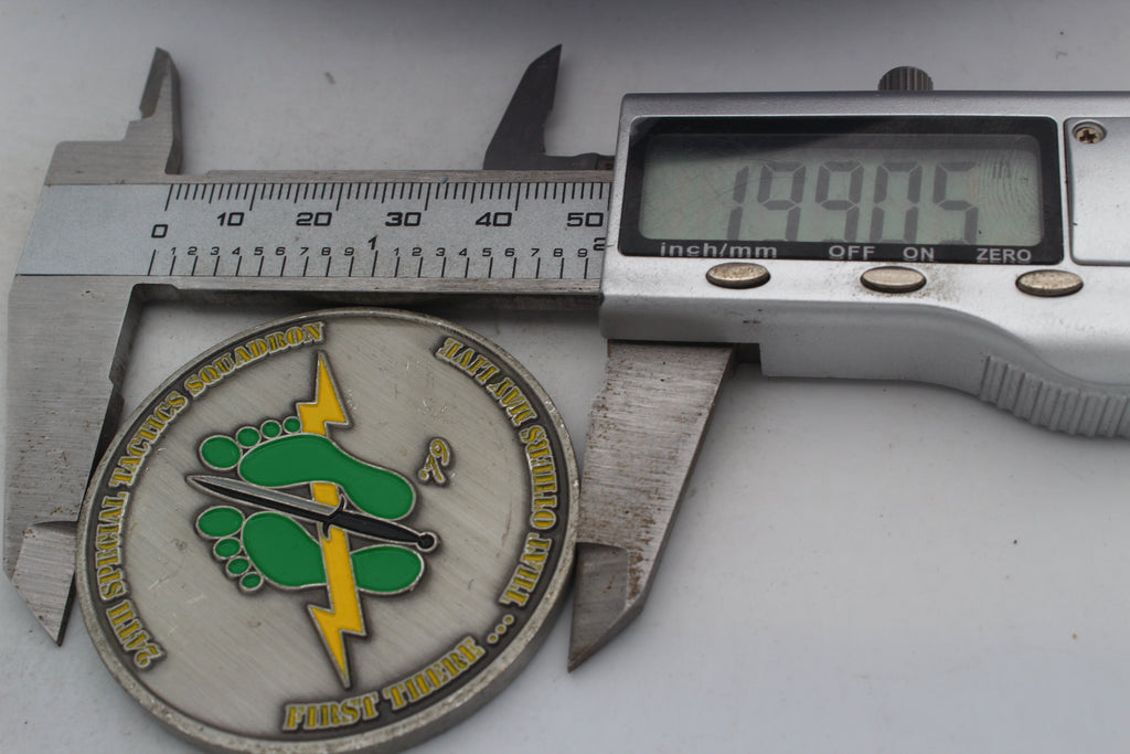 24th Special Tactics Squadron USAF Challenge Coin 2.0" Copper Pre-Owned