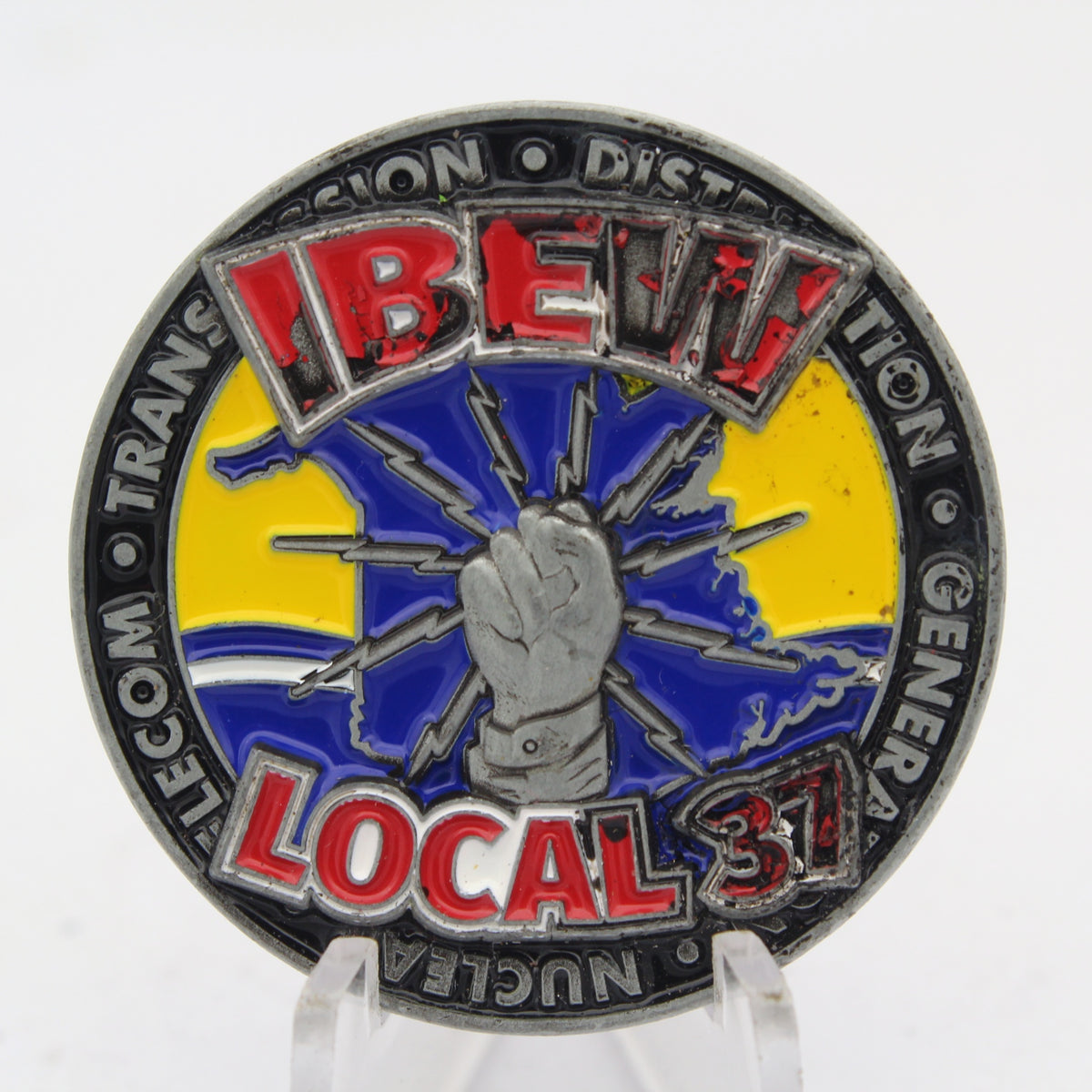 IBEW Local 37 New Brunswick Challenge Coin 1.5" Copper Pre-Owned