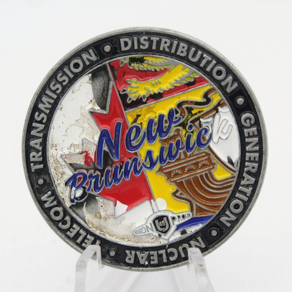 IBEW Local 37 New Brunswick Challenge Coin 1.5" Copper Pre-Owned
