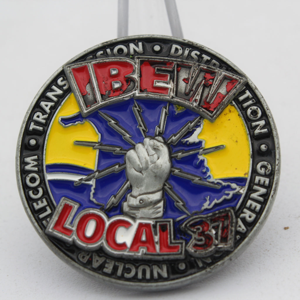 IBEW Local 37 New Brunswick Challenge Coin 1.5" Copper Pre-Owned