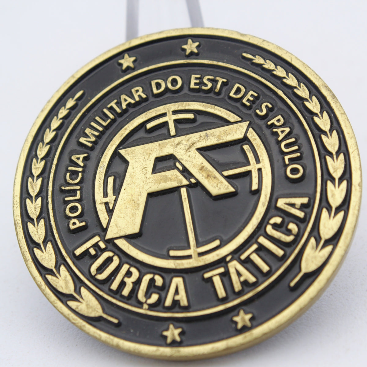 São Paulo Military Police Força Tática Challenge Coin 1.65" Copper Pre-Owned