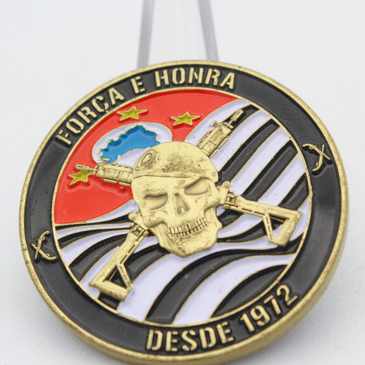 São Paulo Military Police Força Tática Challenge Coin 1.65" Copper Pre-Owned