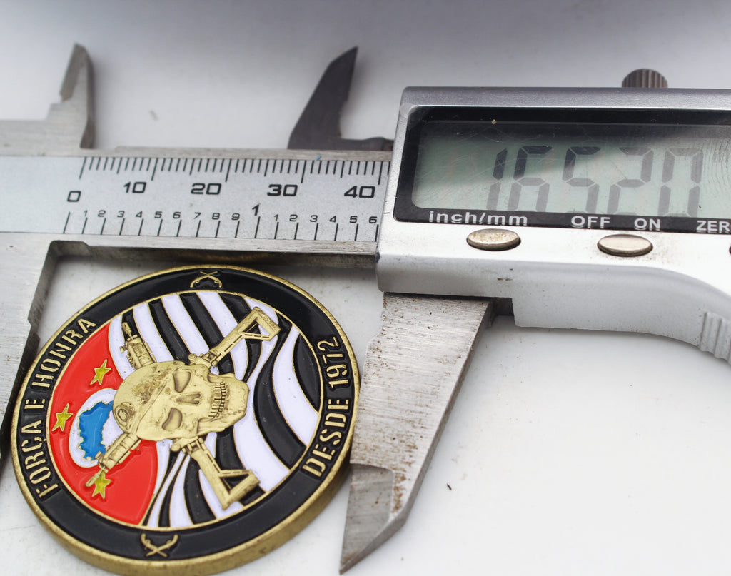 São Paulo Military Police Força Tática Challenge Coin 1.65" Copper Pre-Owned