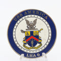 USS America LHA-6 Challenge Coin 1.5" Copper Pre-Owned