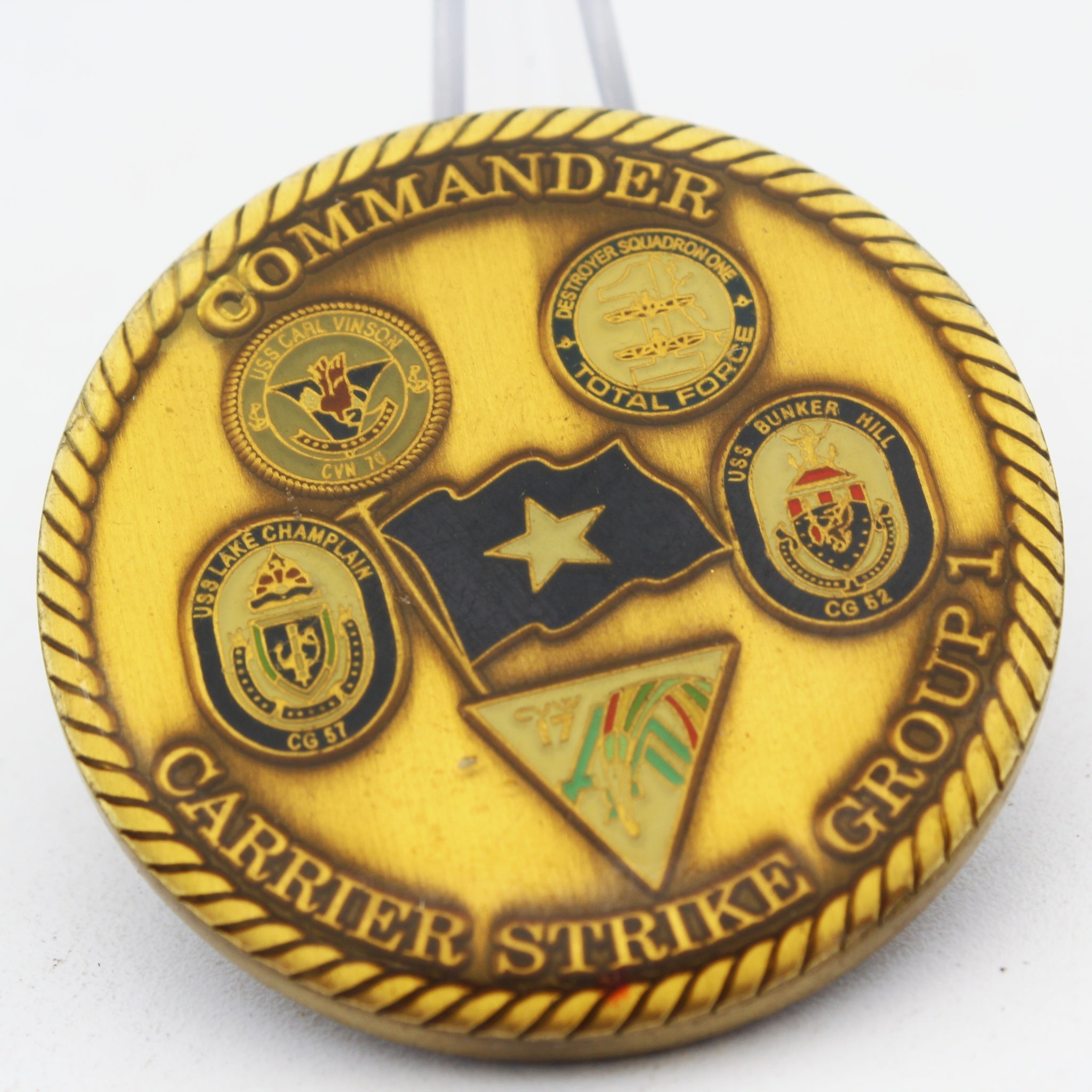 US Navy Carrier Strike Group One Commander Challenge Coin CVW-17 Naval Aviation Pre-owned