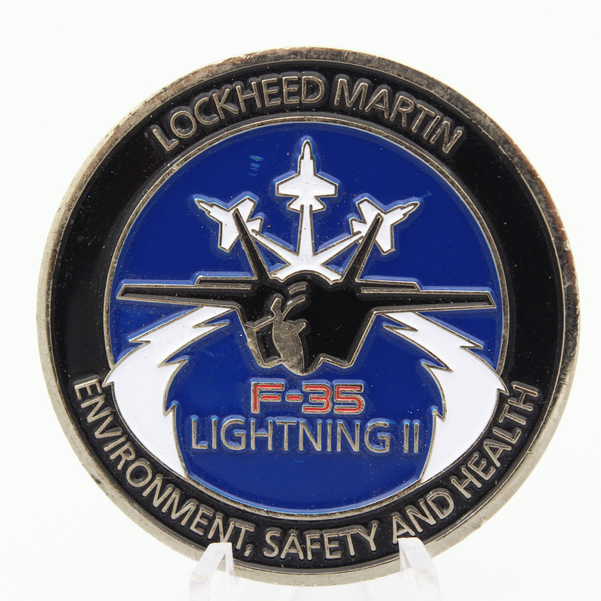 Lockheed Martin F-35 Lightning II Challenge Coin Target Zero JSF Program 1.75" Pre-owned