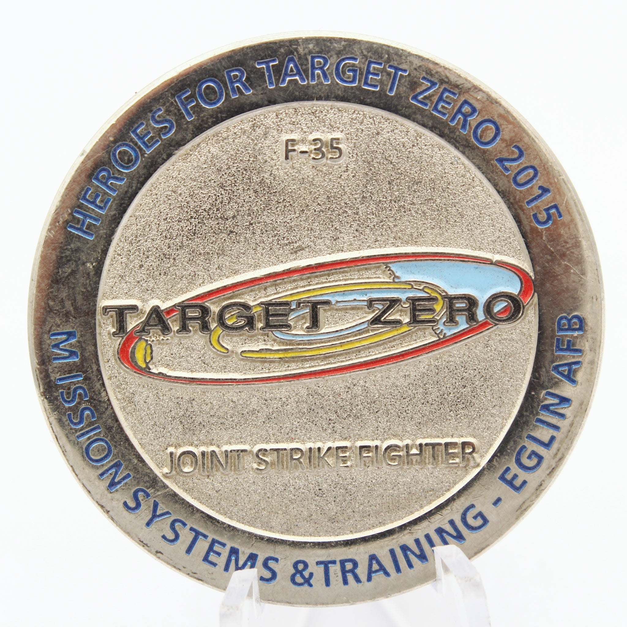 Lockheed Martin F-35 Lightning II Challenge Coin Target Zero JSF Program 1.75" Pre-owned